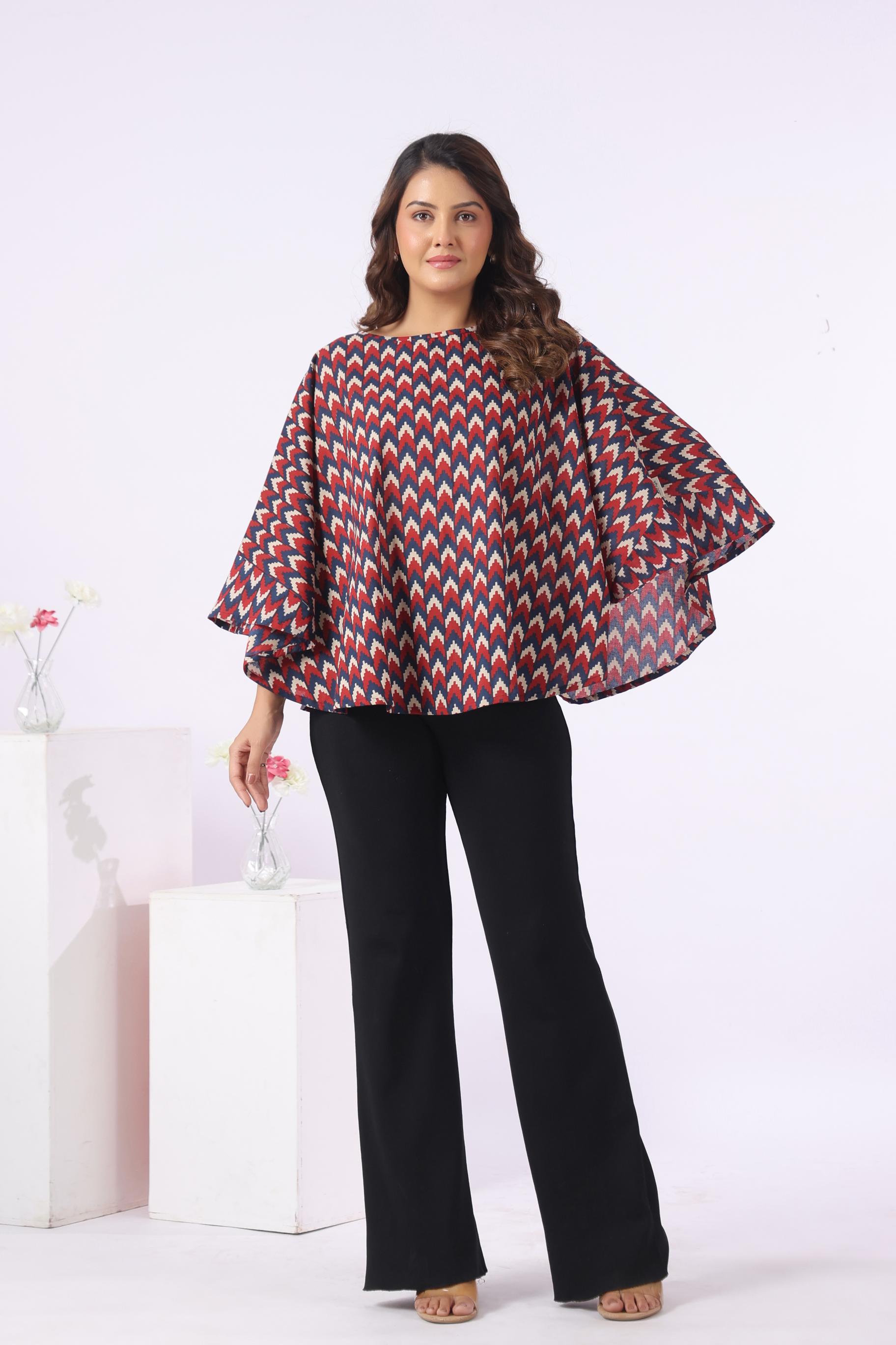 Bold Arrow Weave Cotton Nursing Cover (One-Size)