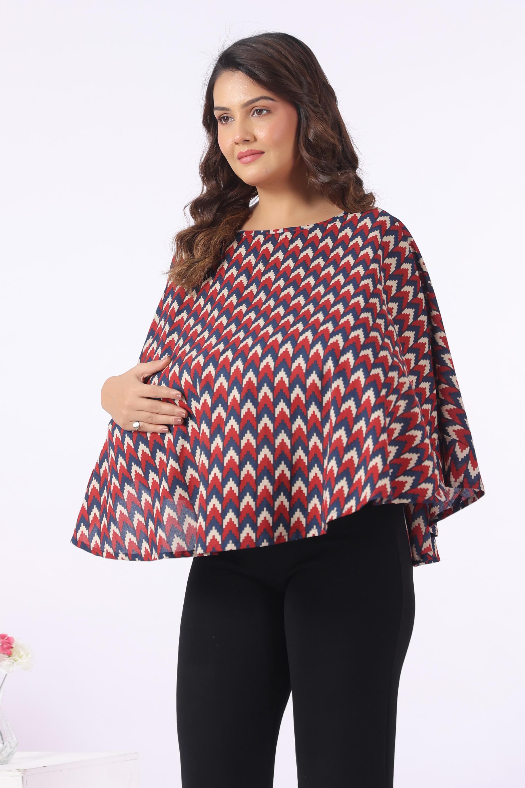 Bold Arrow Weave Cotton Nursing Cover (One-Size)