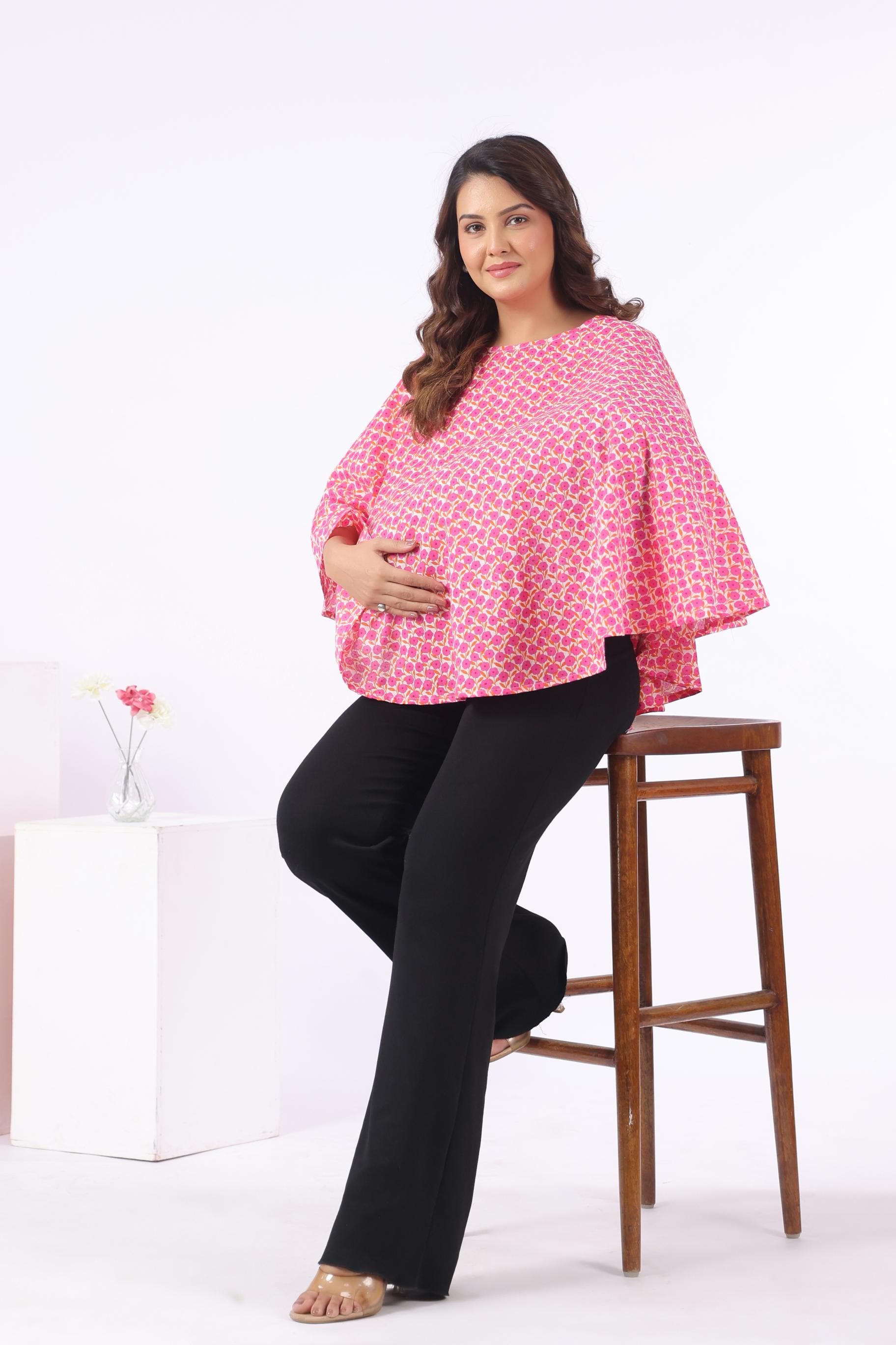 Tropical Tiny Blooms Cotton Nursing Cover (One-Size)