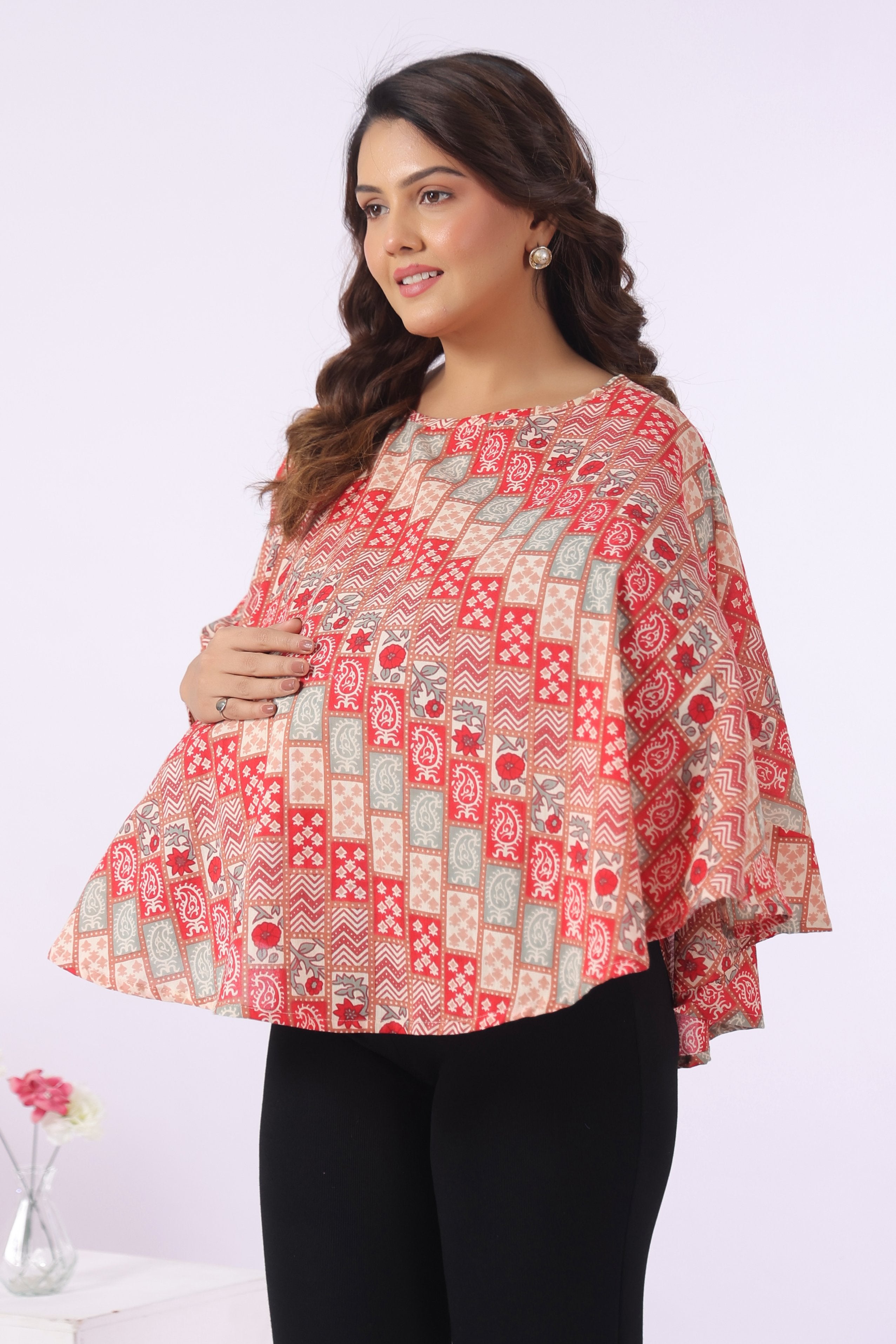 Royal Mosaic Bloom Cotton Nursing Cover (One-Size)