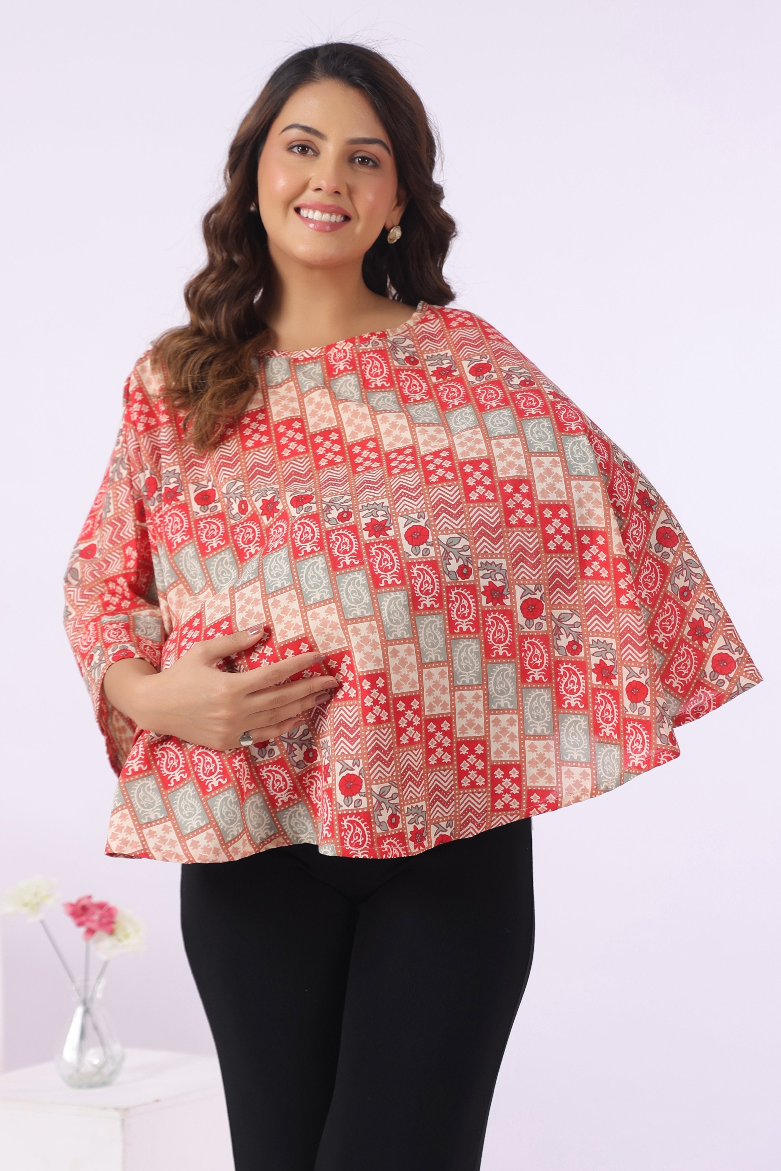 Royal Mosaic Bloom Cotton Nursing Cover (One-Size)