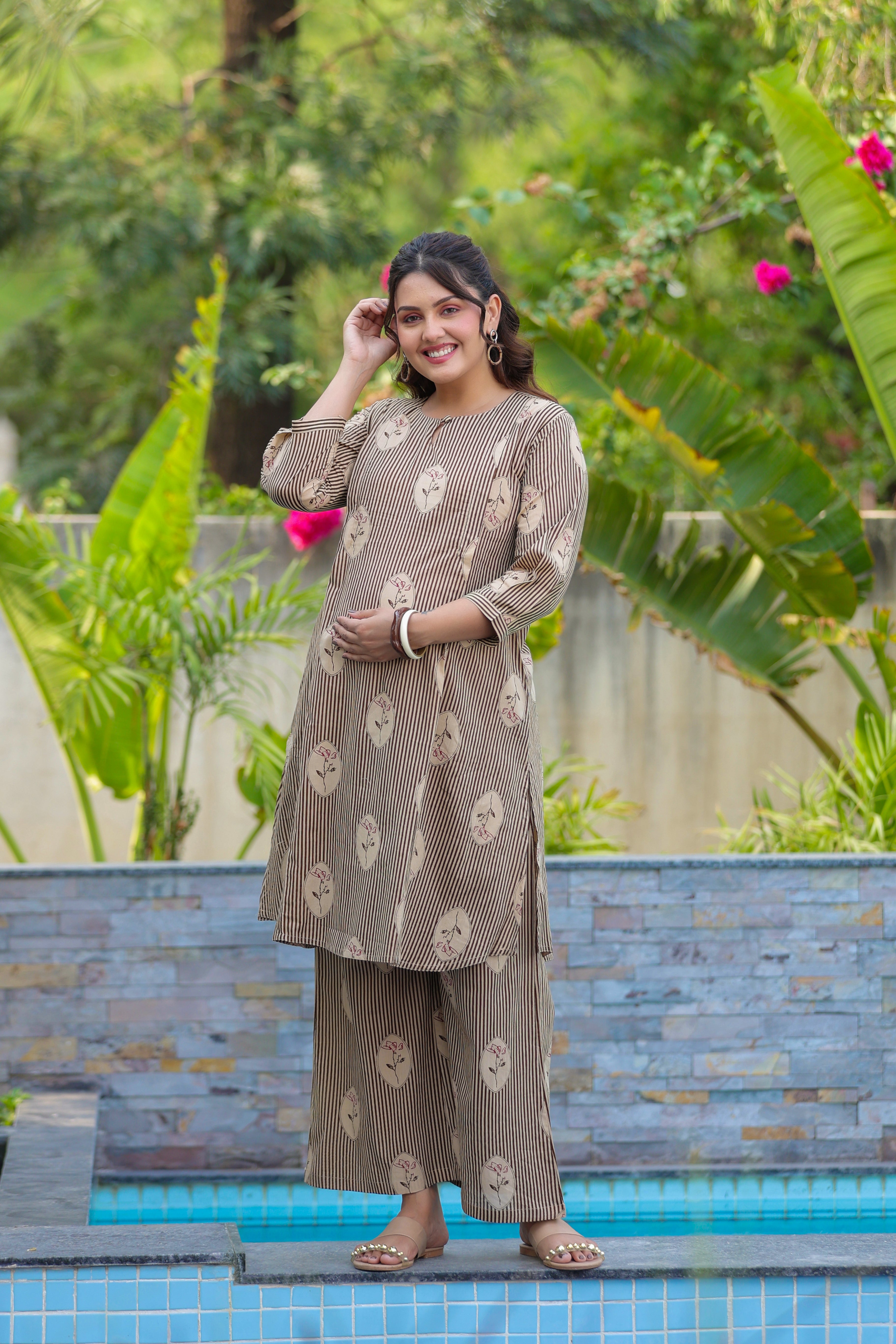 Wildflower Seed Cotton Maternity - Nursing Co-ord Set