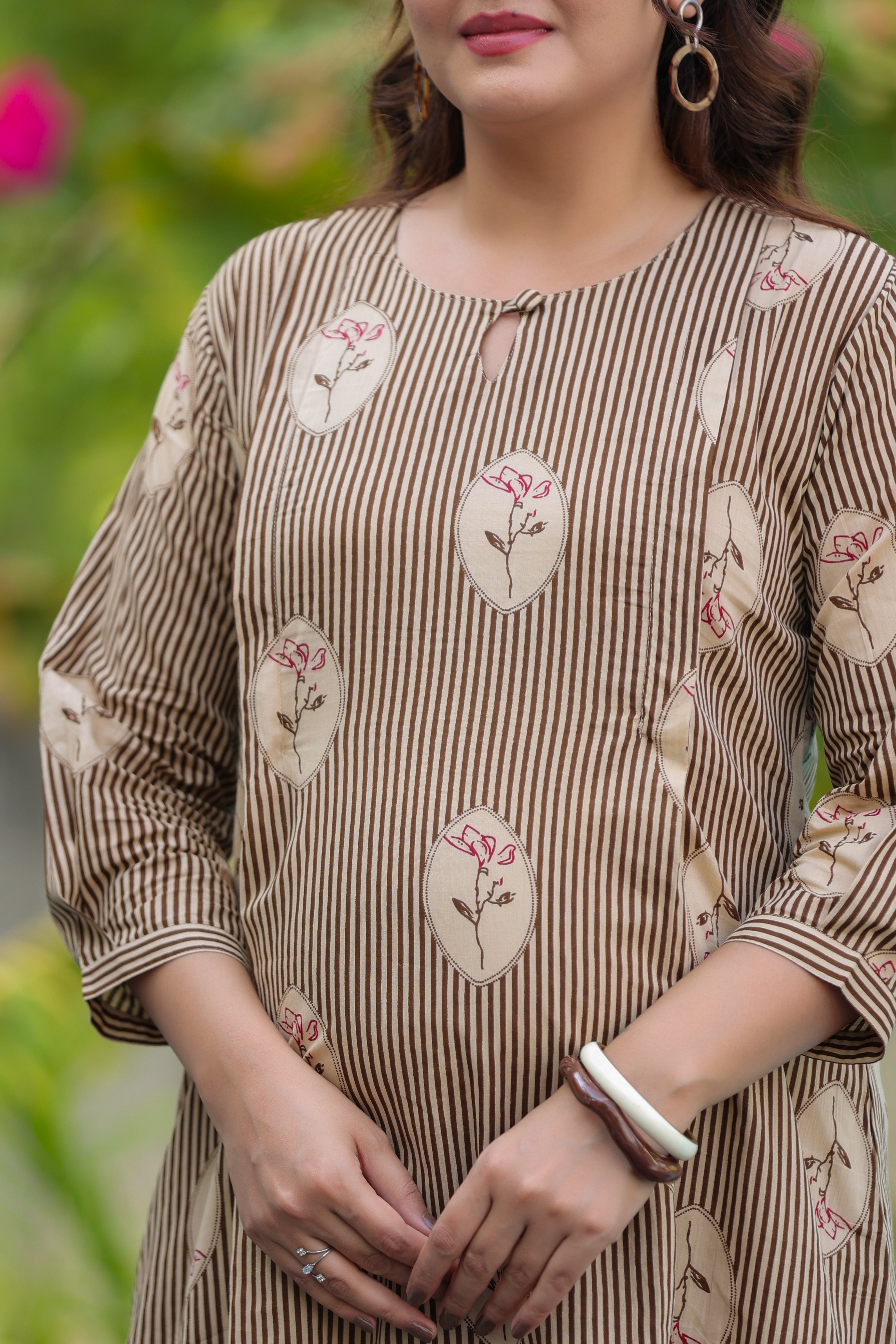 Wildflower Seed Cotton Maternity - Nursing Co-ord Set