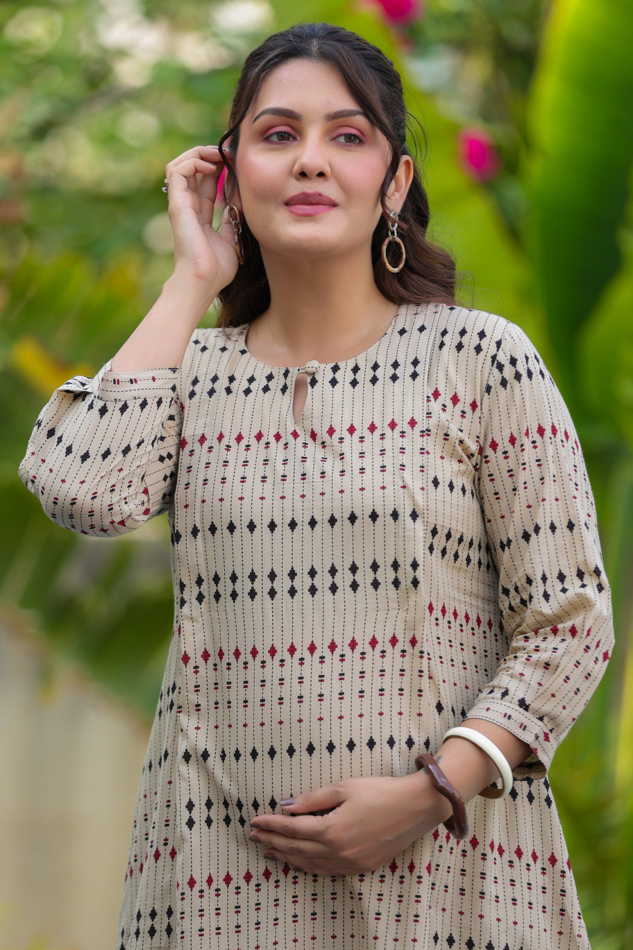 Desert Rhombus Cotton Maternity - Nursing Co-ord Set
