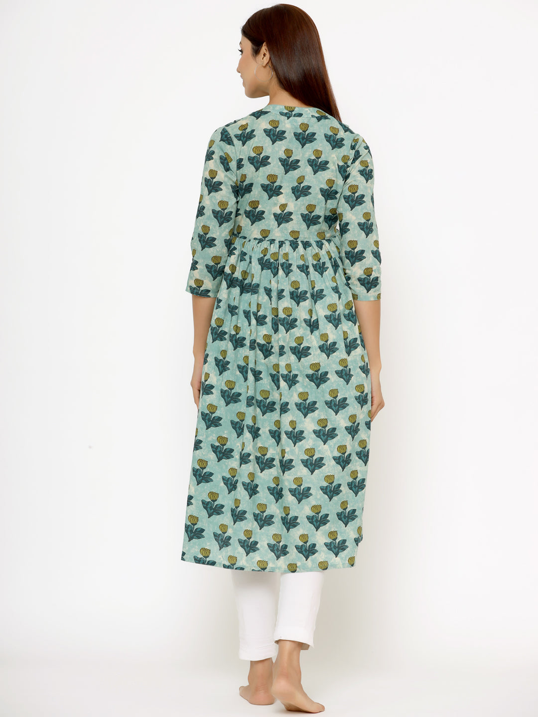 Ocean Rose Cotton Maternity - Nursing Kurta