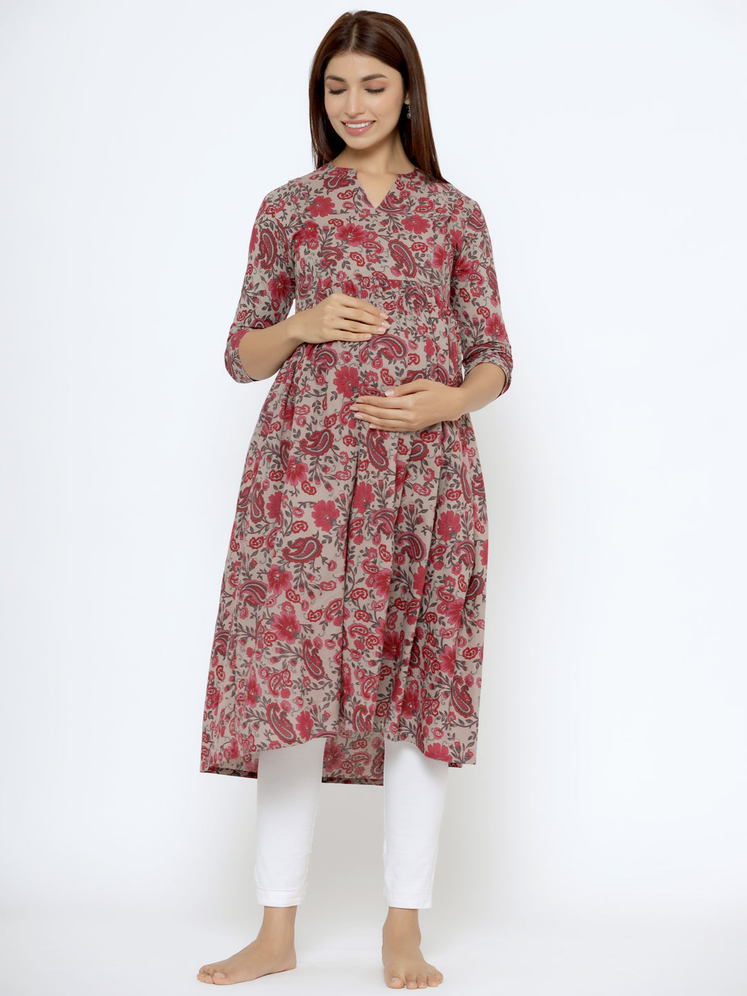 Wild Orchid Cotton Maternity - Nursing Kurta