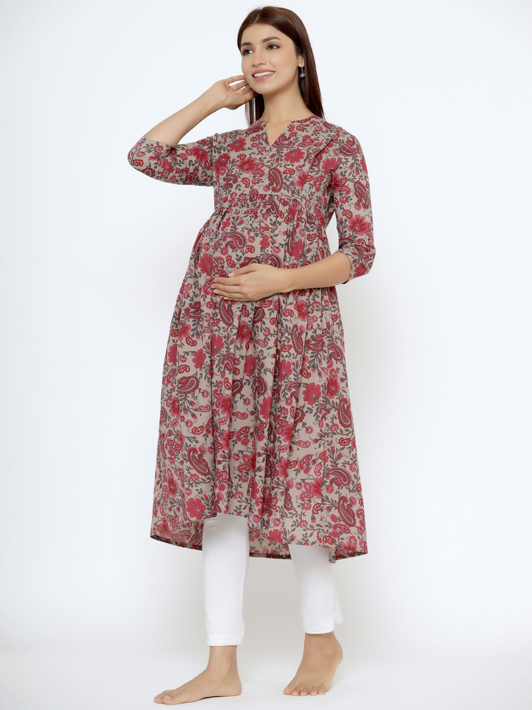 Wild Orchid Cotton Maternity - Nursing Kurta