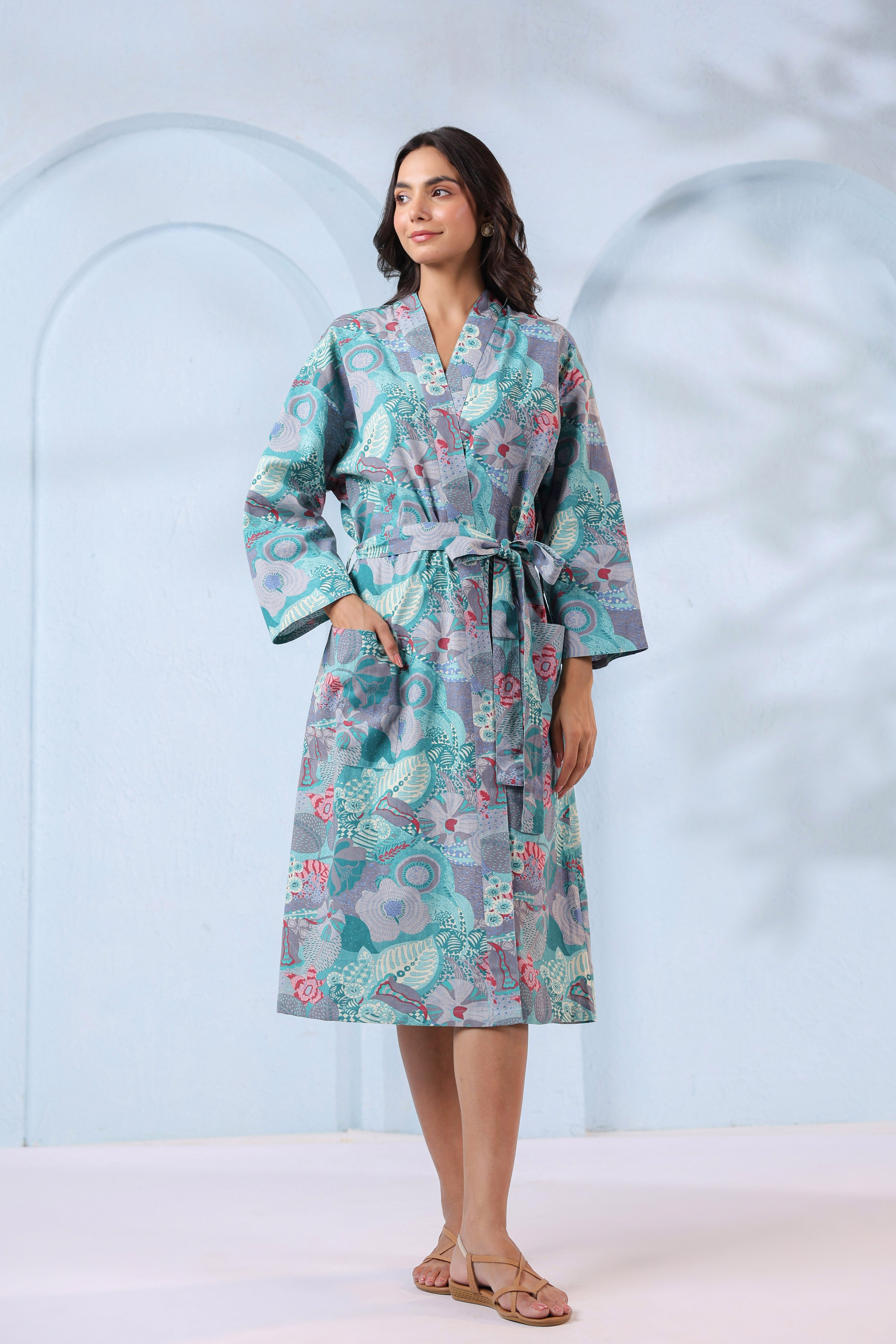 Sapphire Cotton Flex Robe ( One-Size )