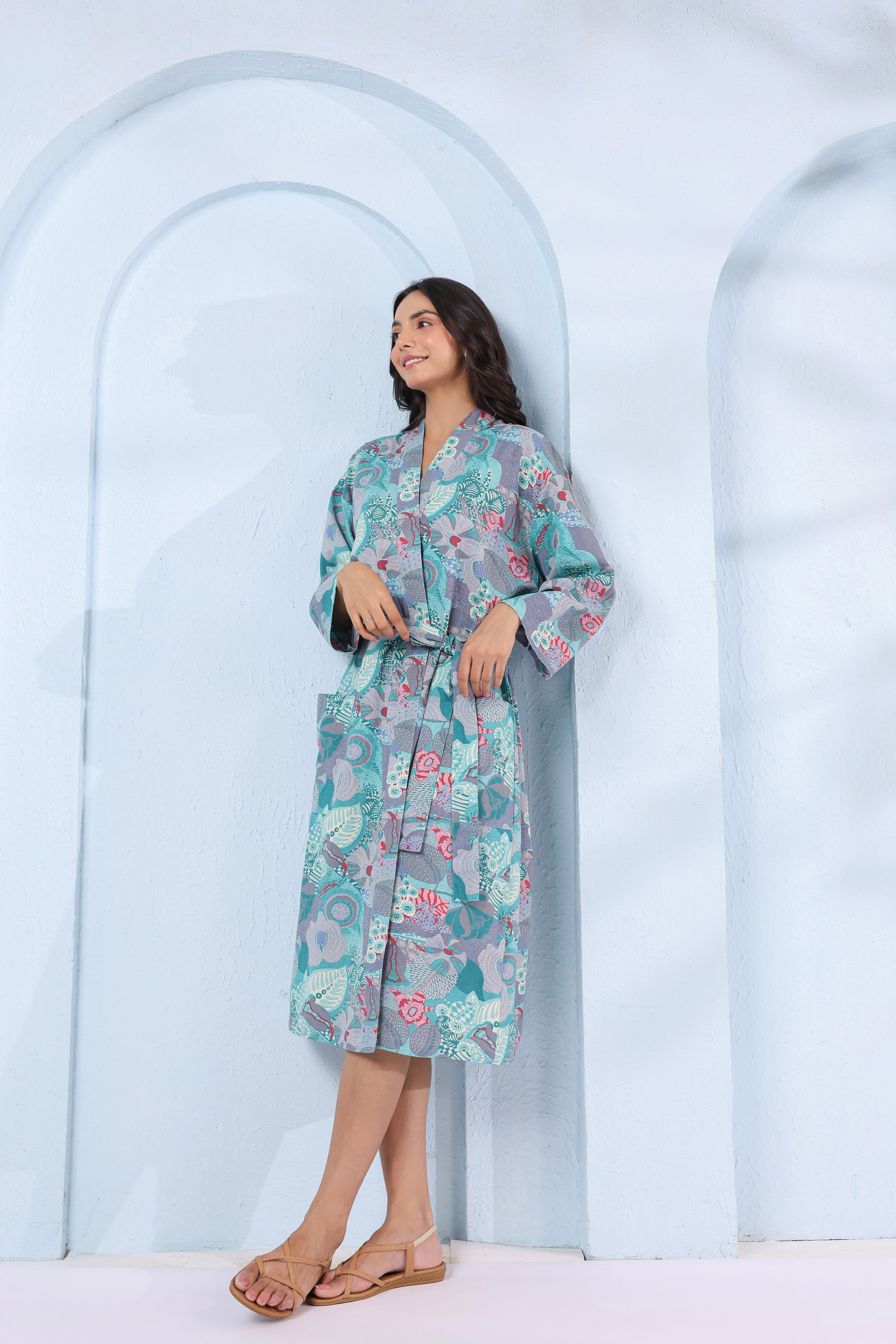 Sapphire Cotton Flex Robe ( One-Size )