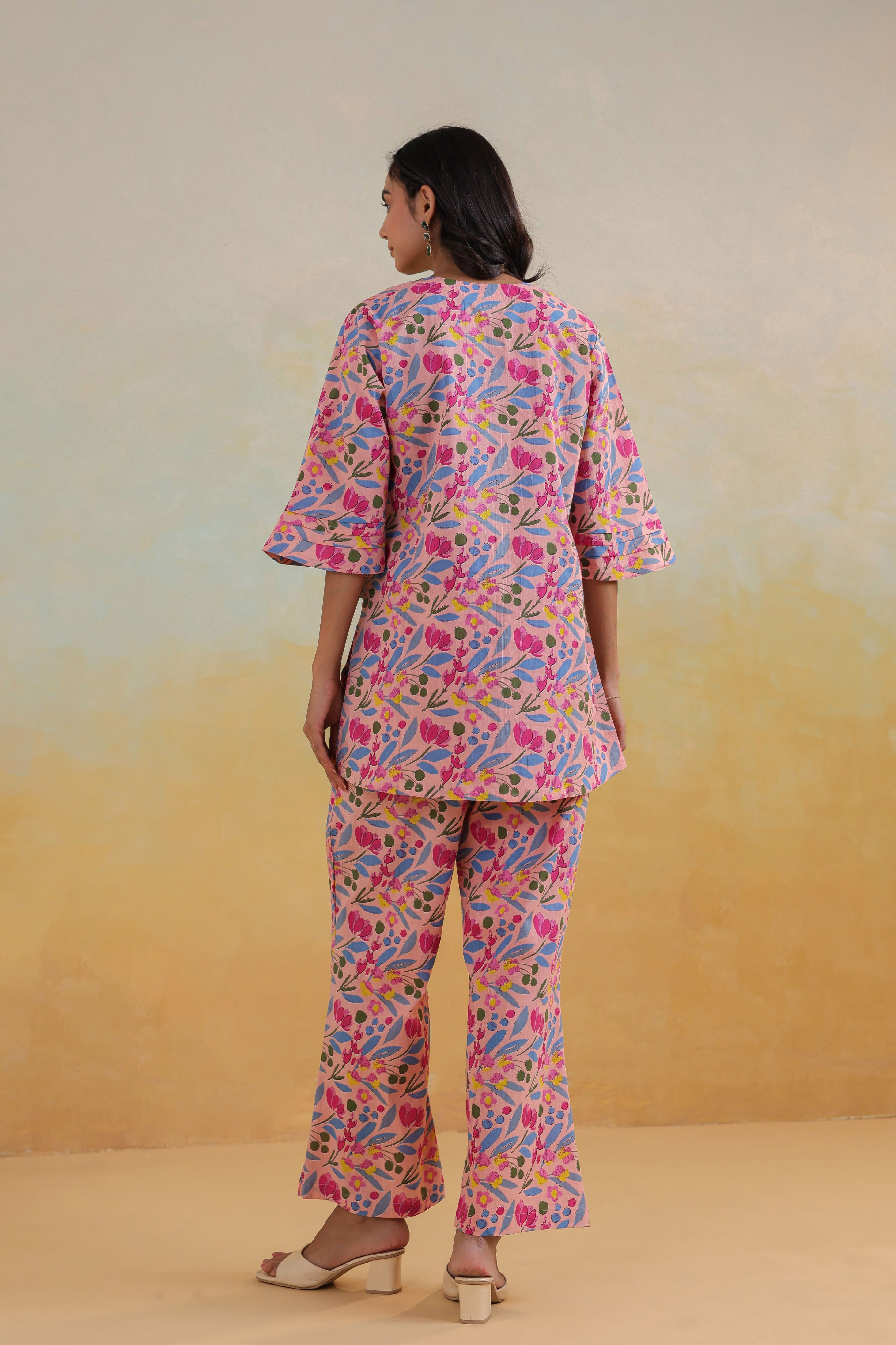 Berry Blush Pink Cotton Co-ord Set