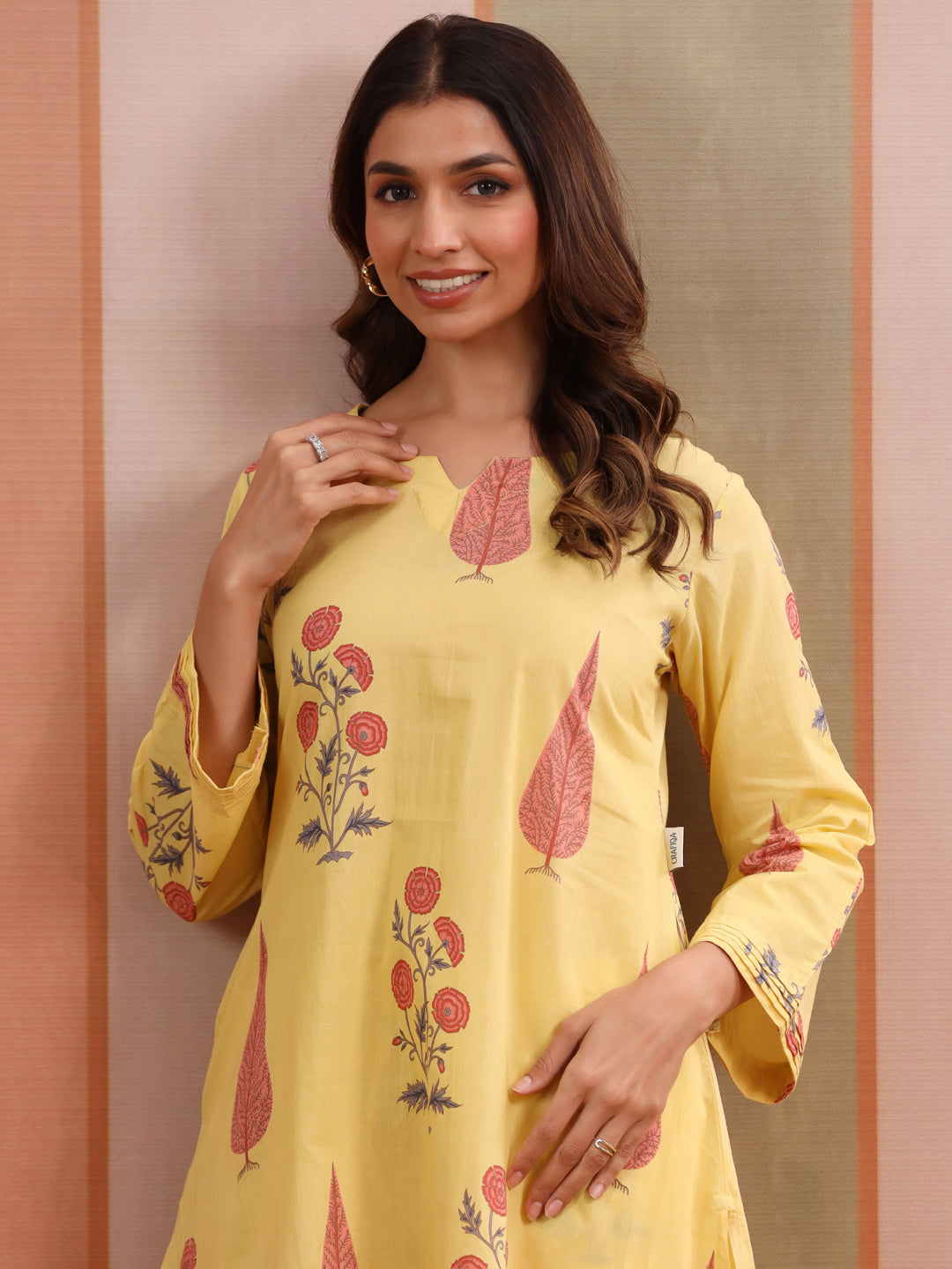 Basant Mughal Boota Cotton Co-ord Set