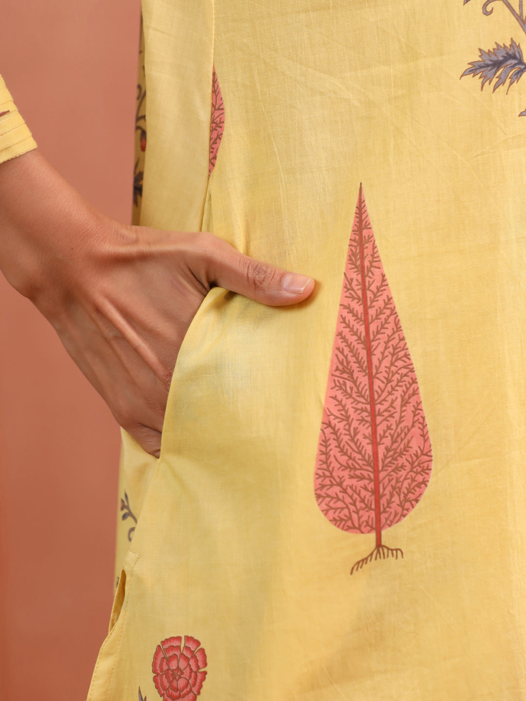 Basant Mughal Boota Cotton Co-ord Set