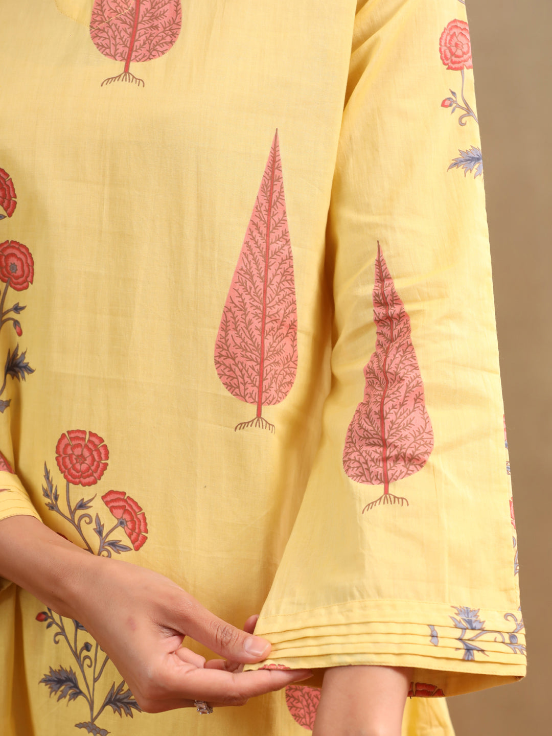 Basant Mughal Boota Cotton Co-ord Set