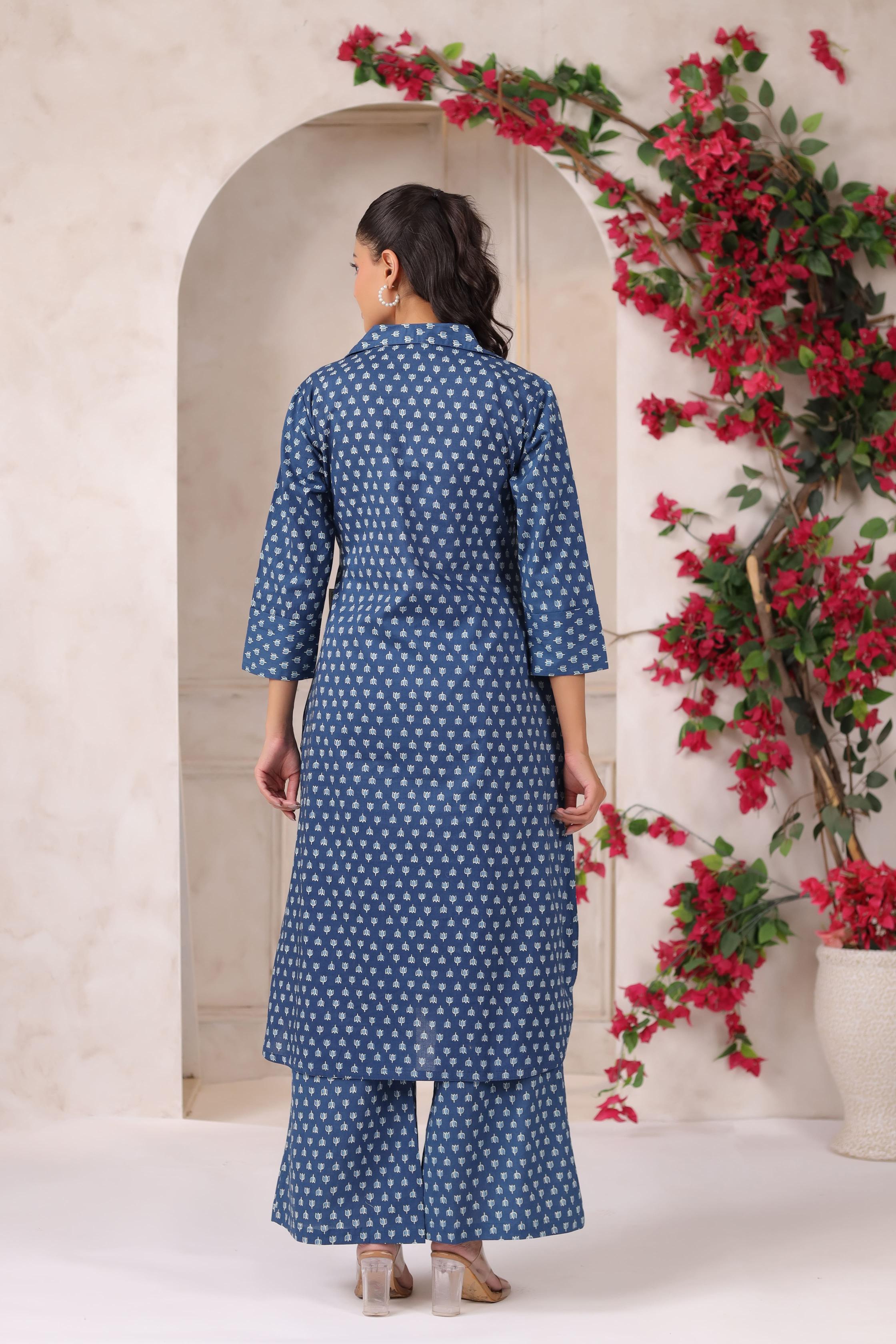 Indigo Lotus Affair Cotton Co-ord Set