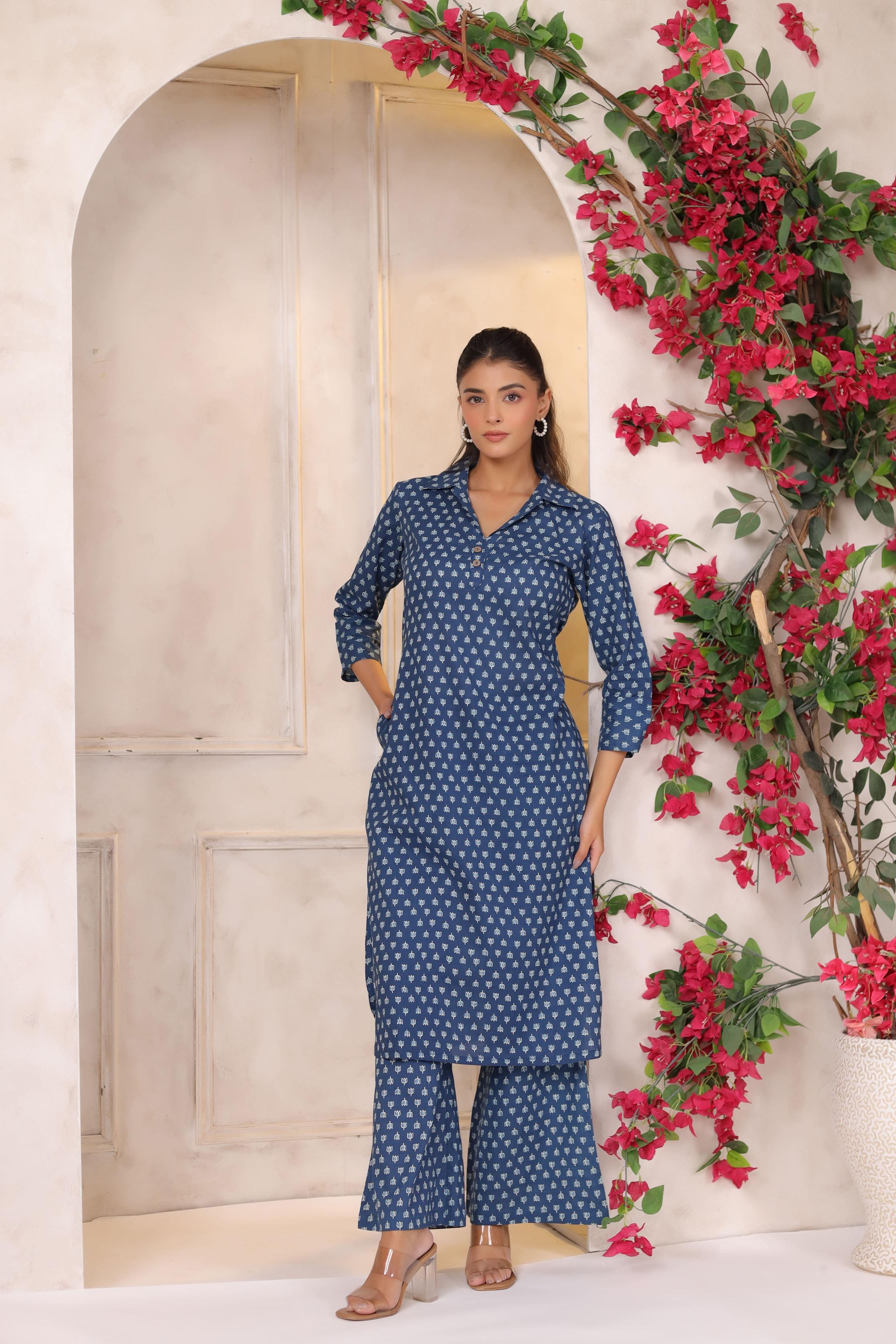 Indigo Lotus Affair Cotton Co-ord Set