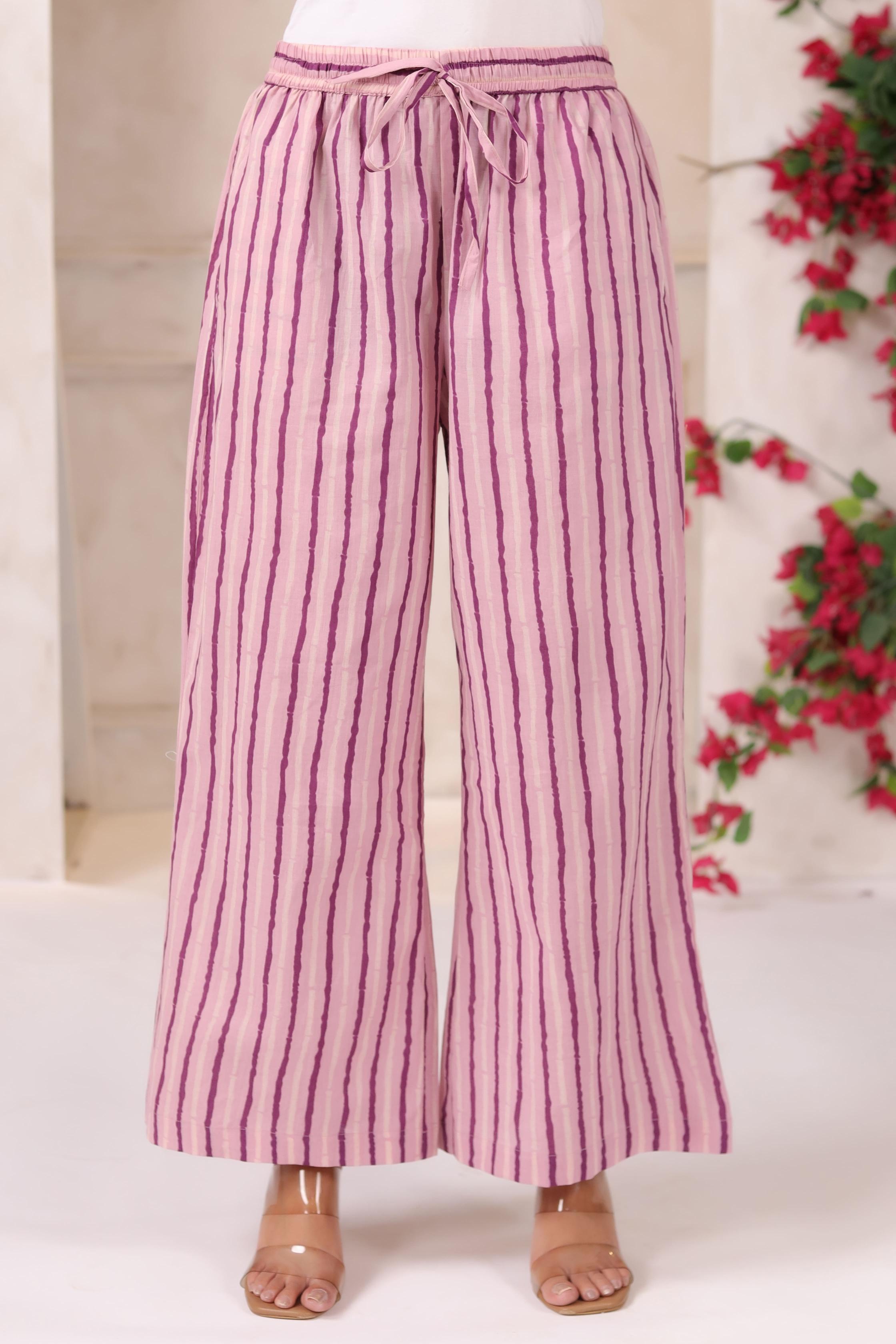 Lilac Dream Striped Cotton Co-ord Set