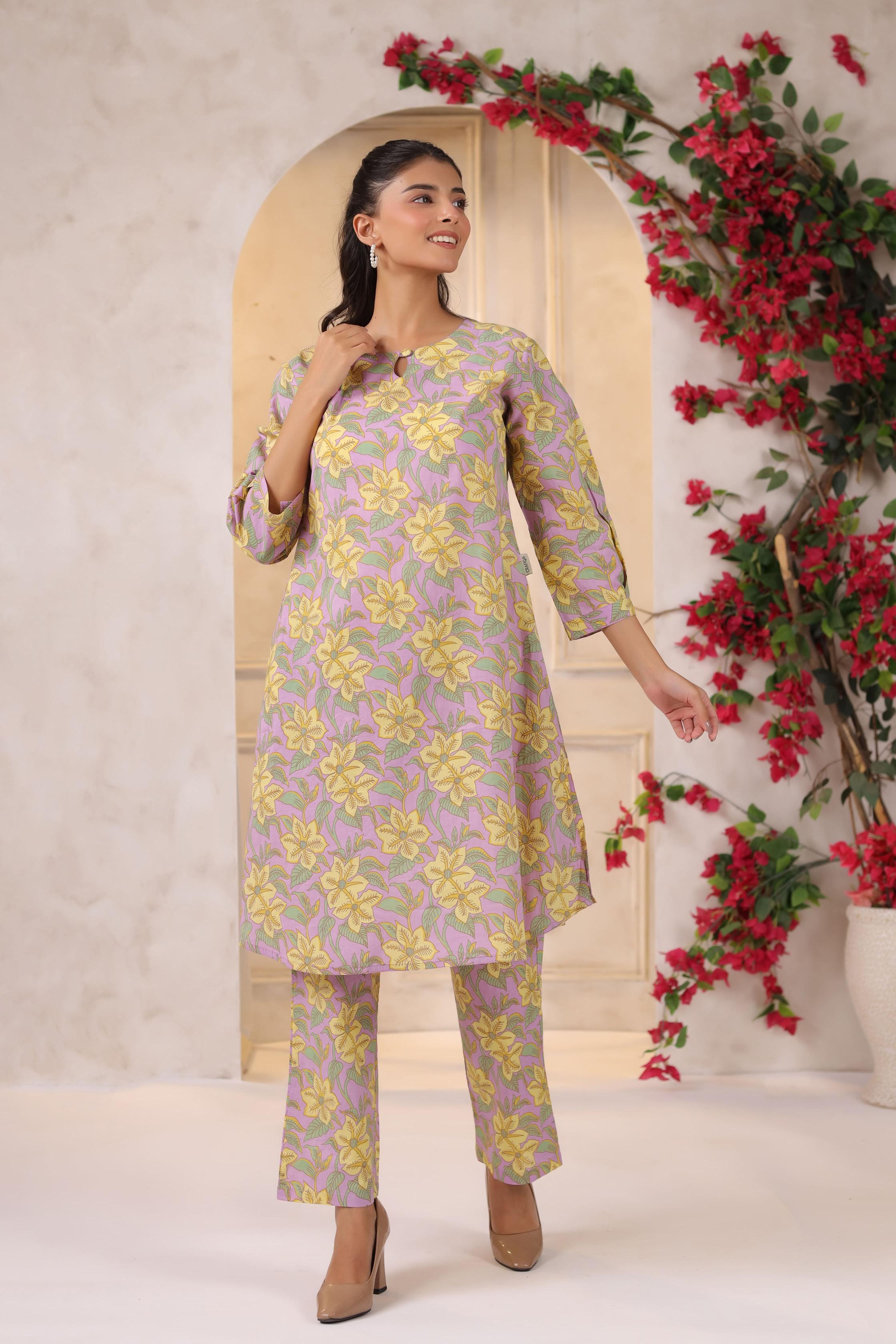 Blossom Mauve Cotton Co-ord Set