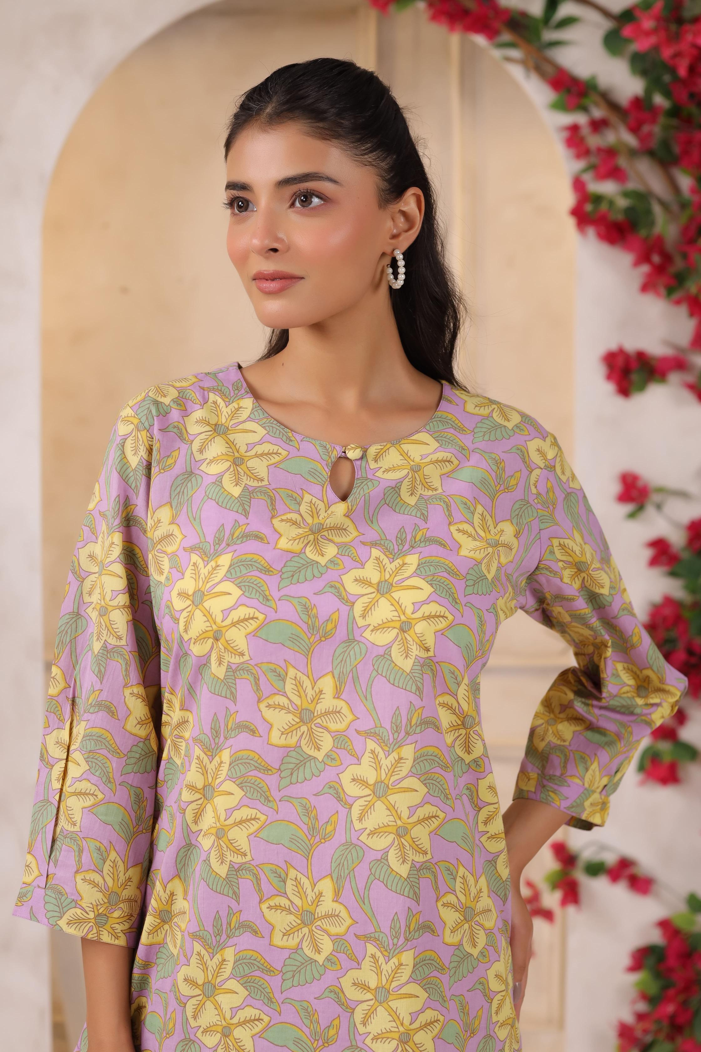 Blossom Mauve Cotton Co-ord Set