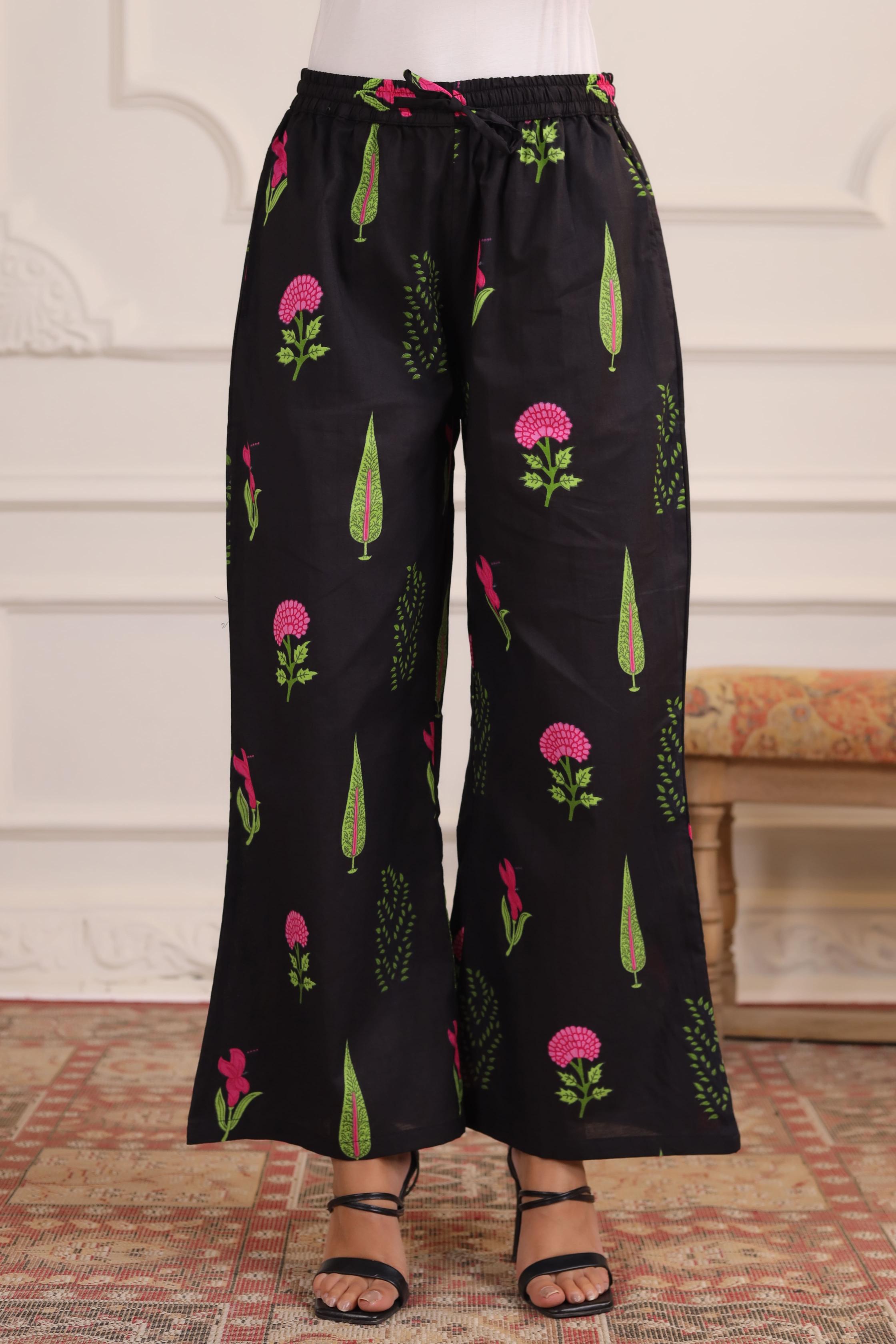 Power Black Mughal Boota Cotton Co-ord Set