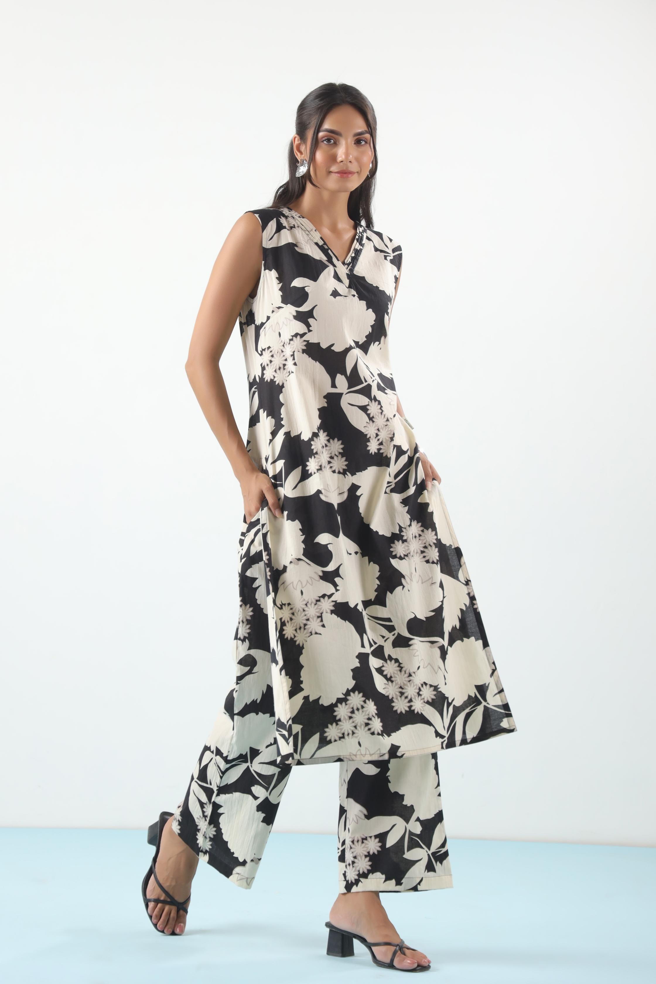 Sassy Black Cotton Co-ord Set