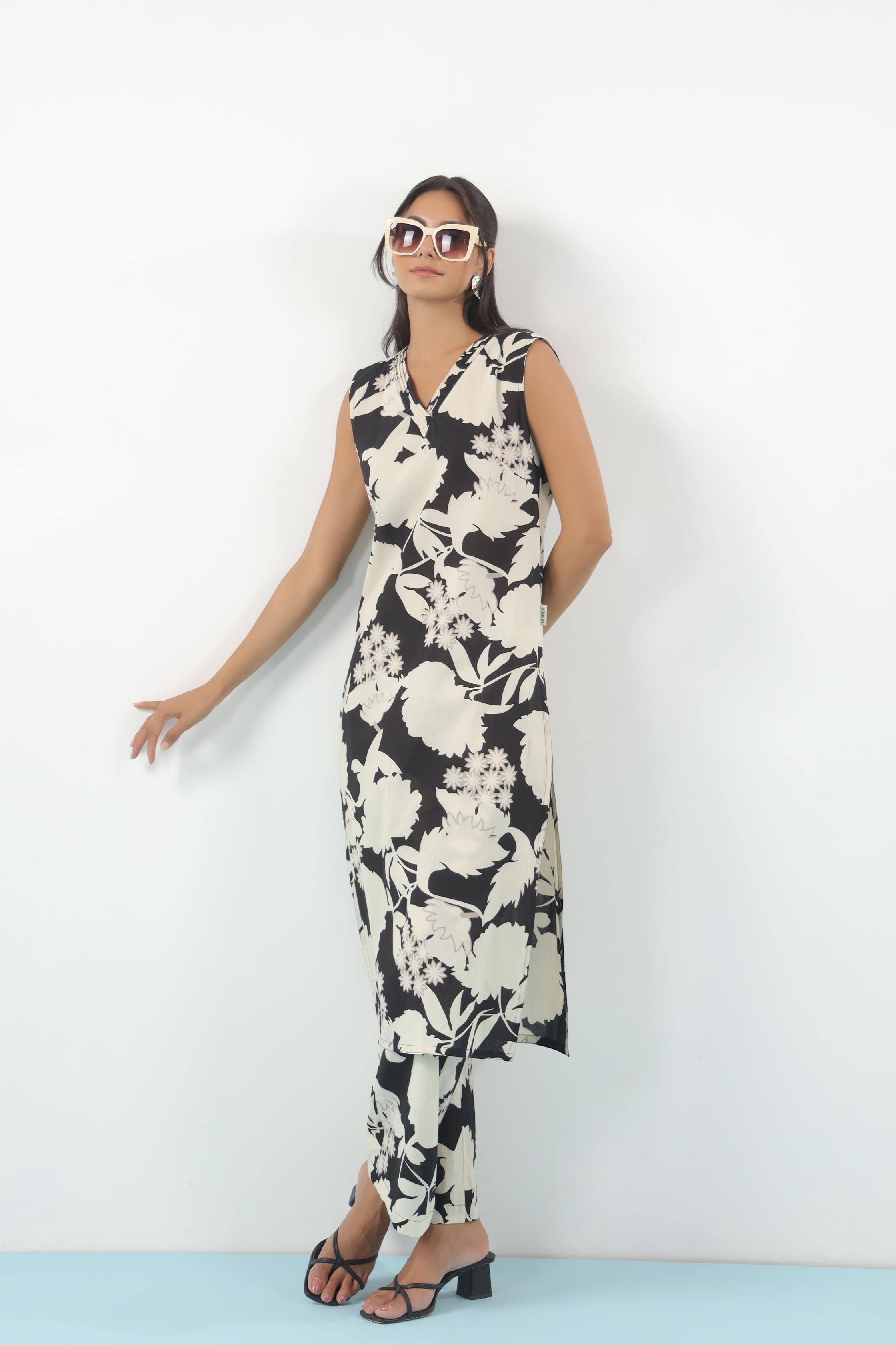 Sassy Black Cotton Co-ord Set