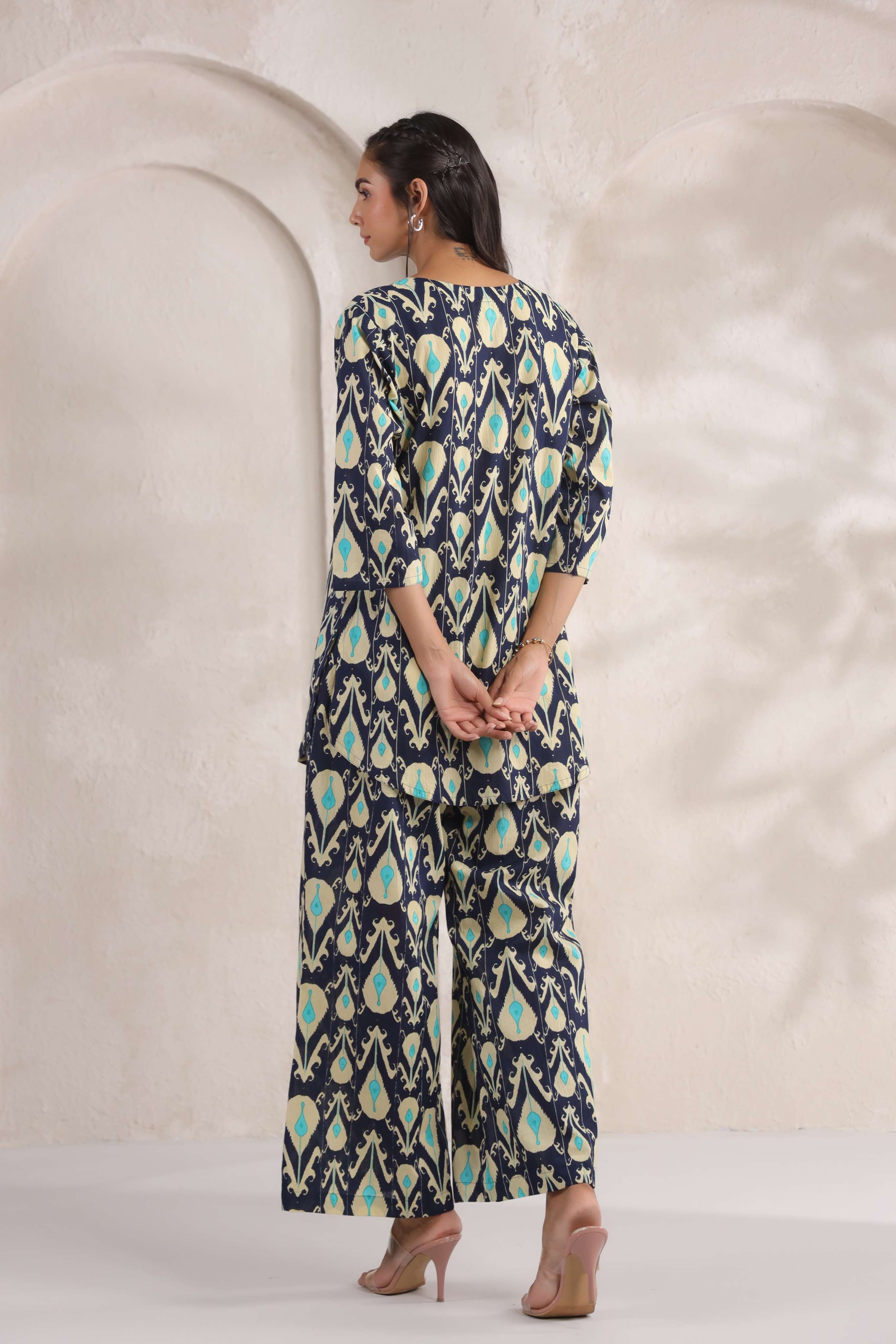 Blue Flora Cotton Co-ord Set