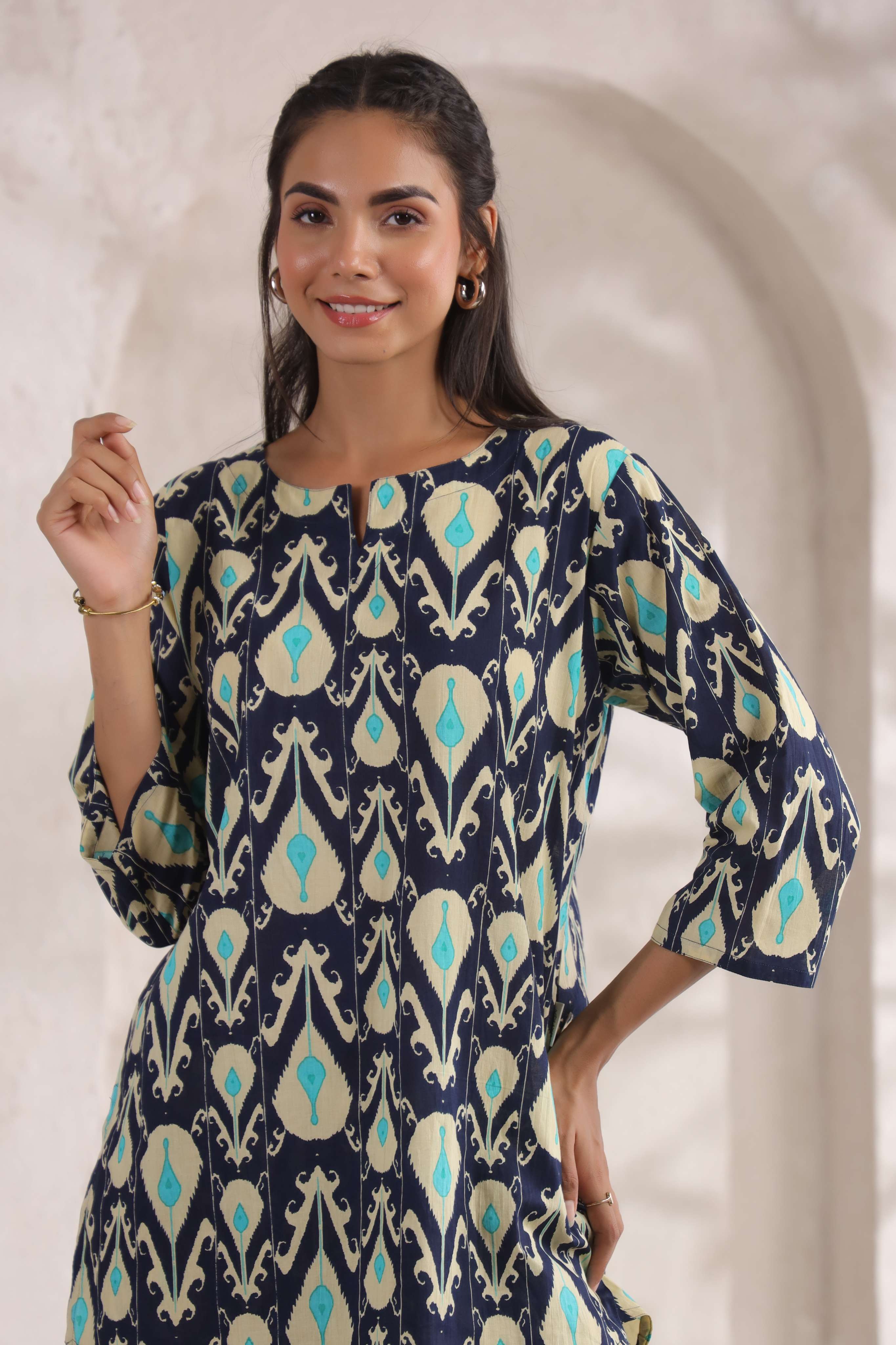 Blue Flora Cotton Co-ord Set