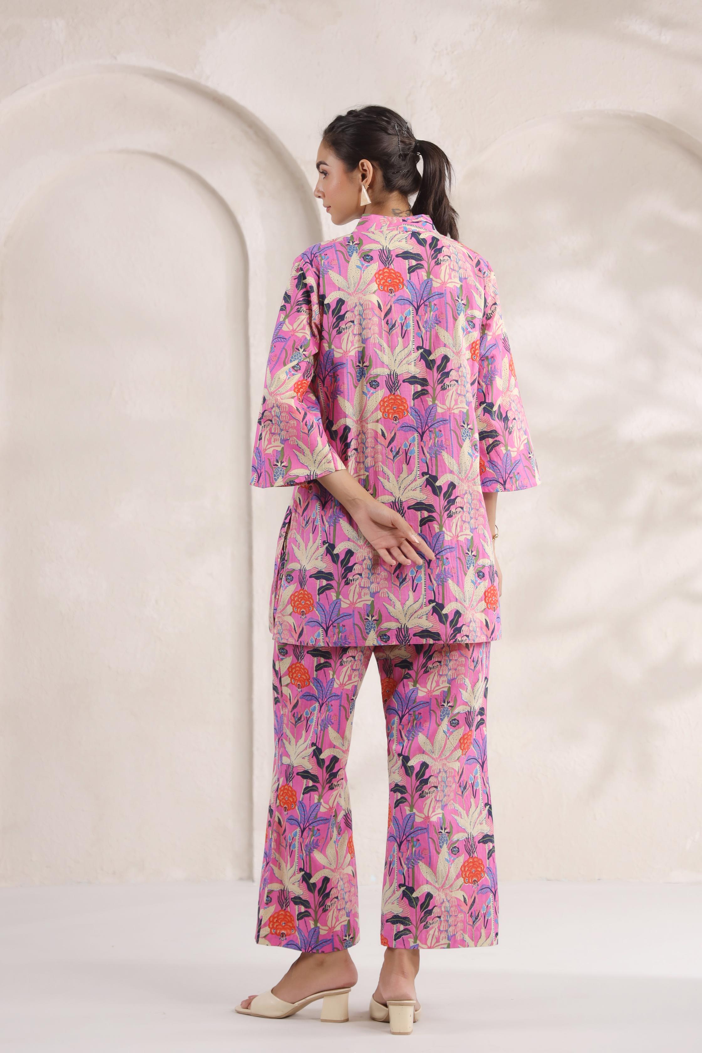 Flamingo Flora Cotton Co-ord Set