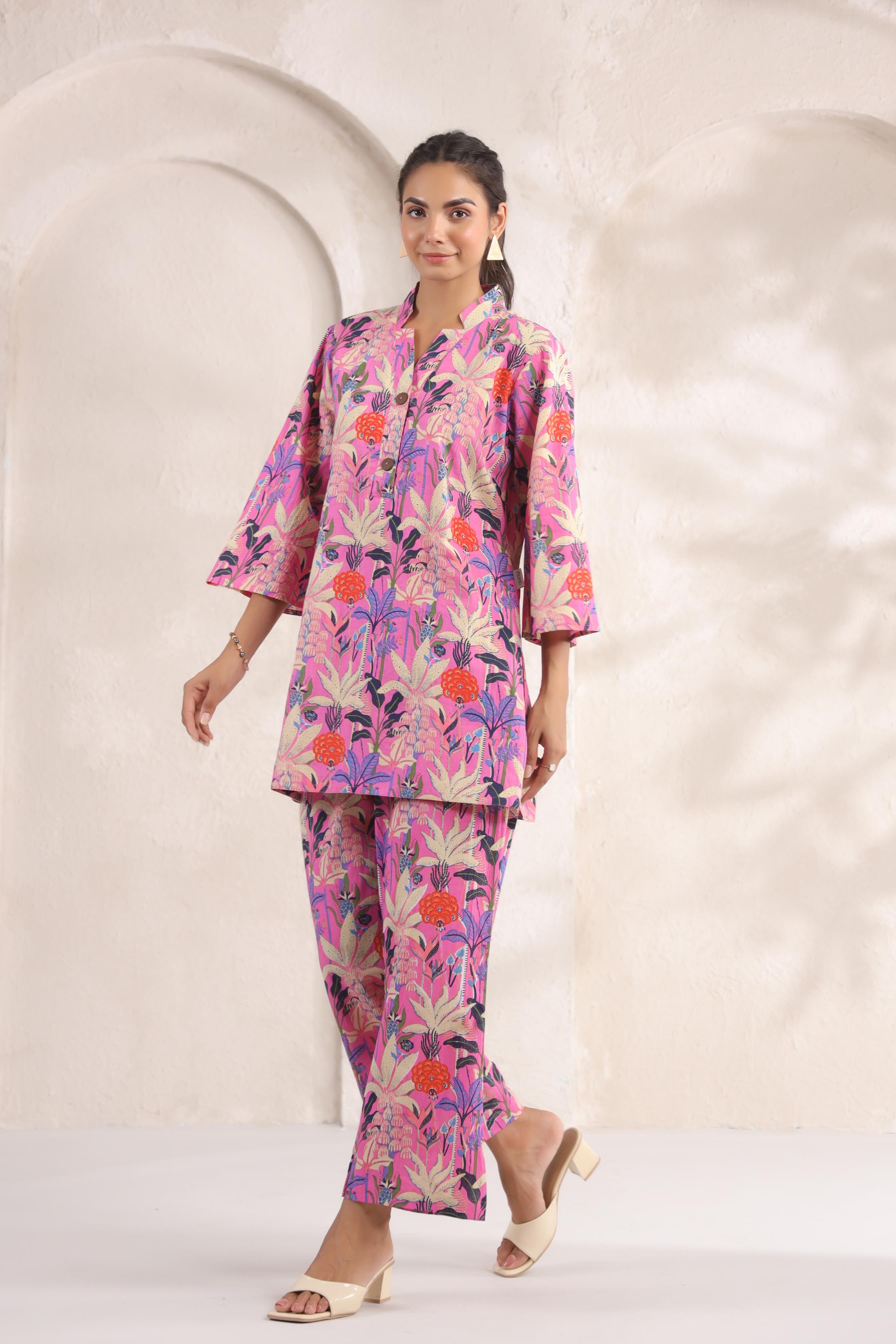 Flamingo Flora Cotton Co-ord Set
