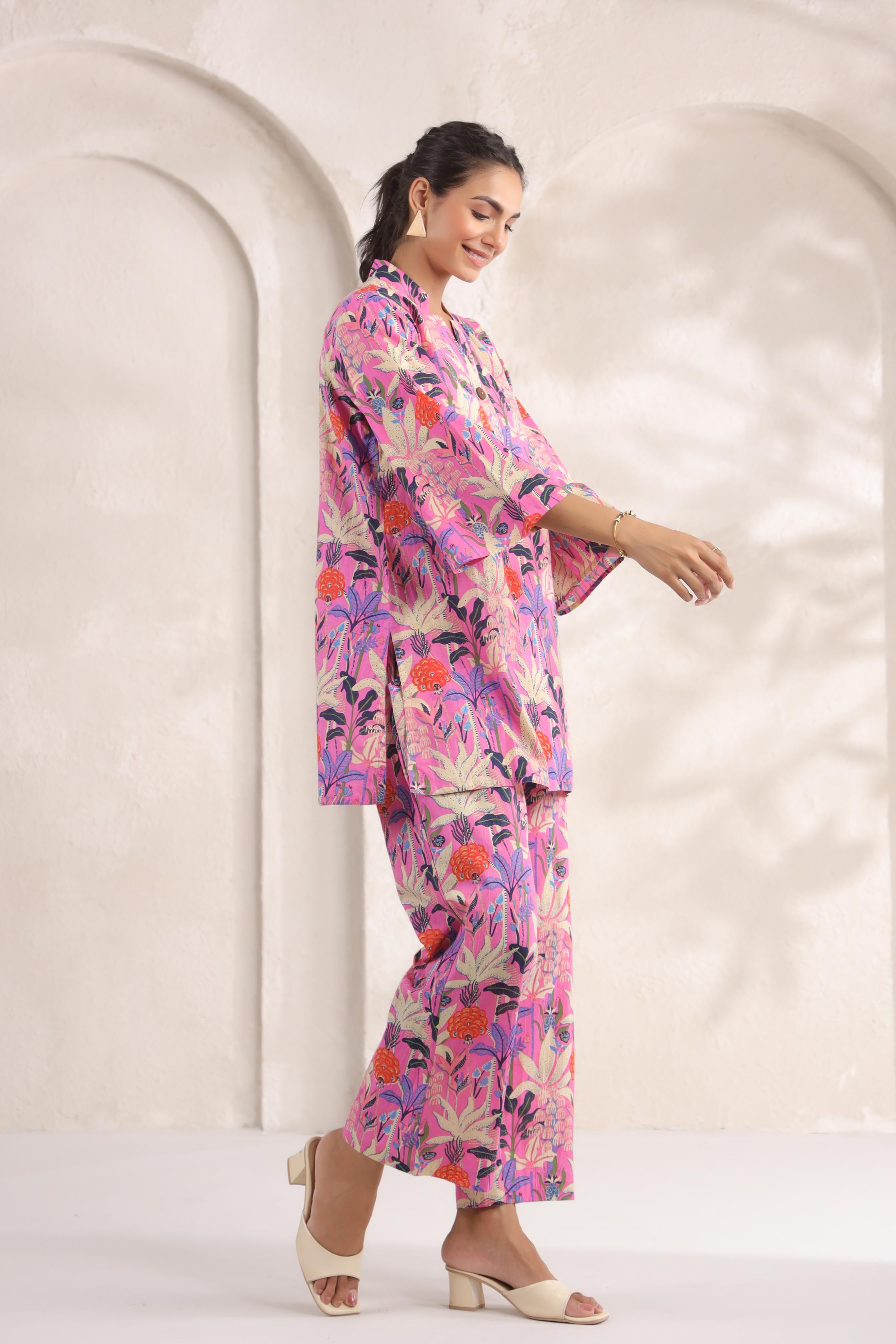 Flamingo Flora Cotton Co-ord Set
