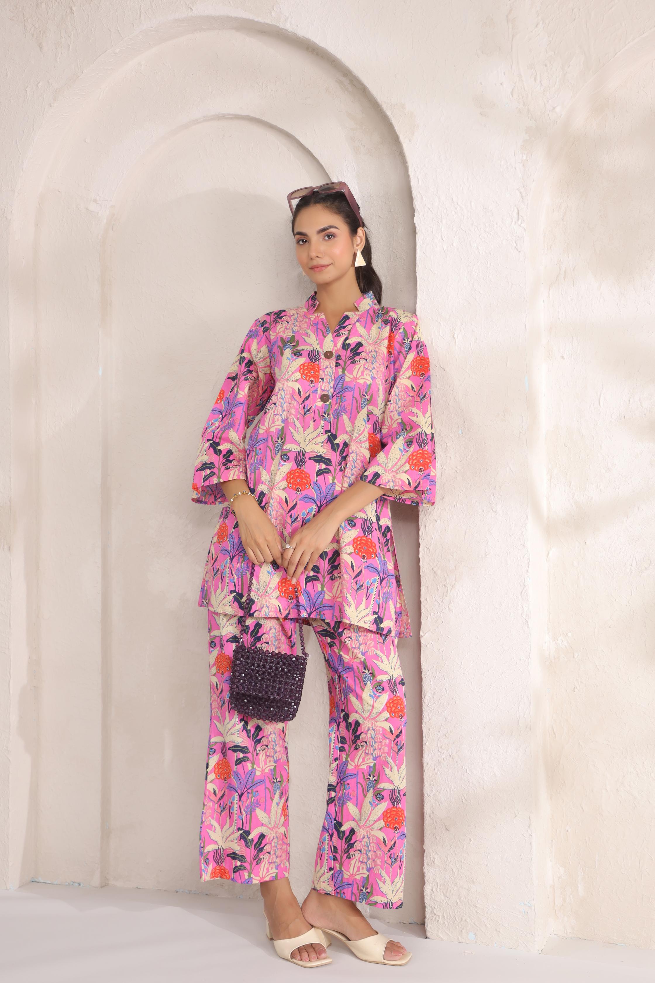 Flamingo Flora Cotton Co-ord Set