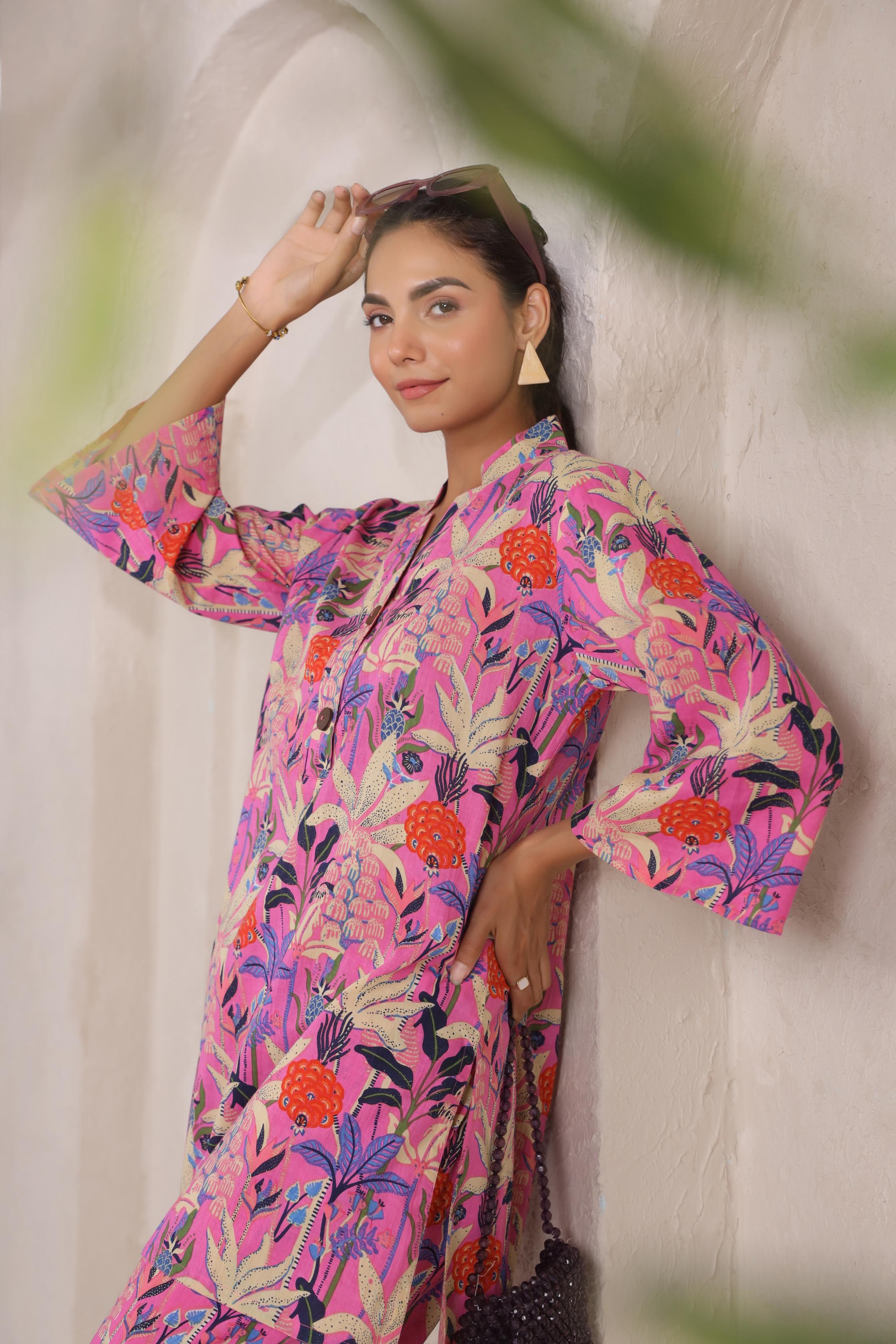 Flamingo Flora Cotton Co-ord Set