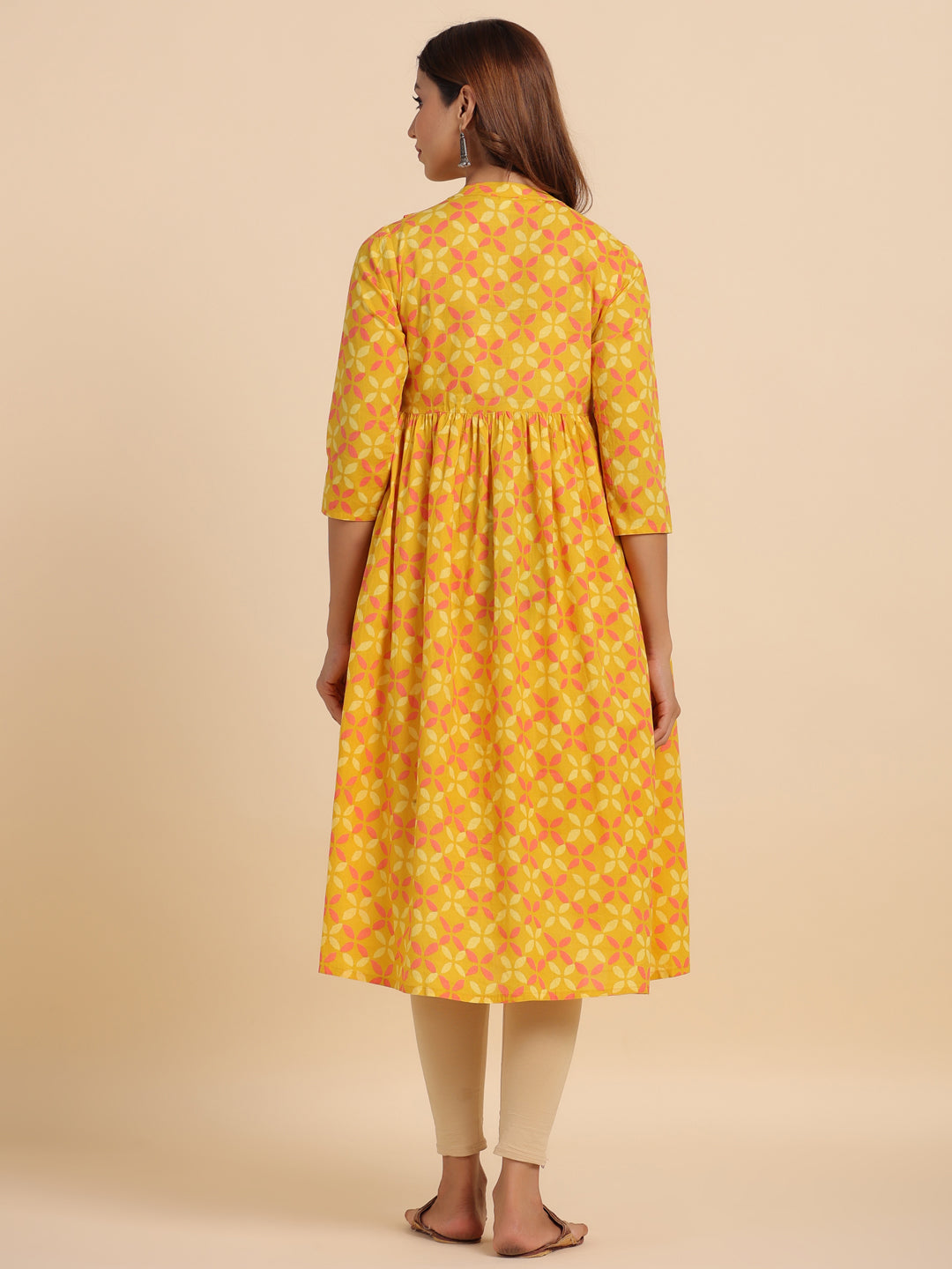 Titanium Abstract Cotton Maternity - Nursing Kurta
