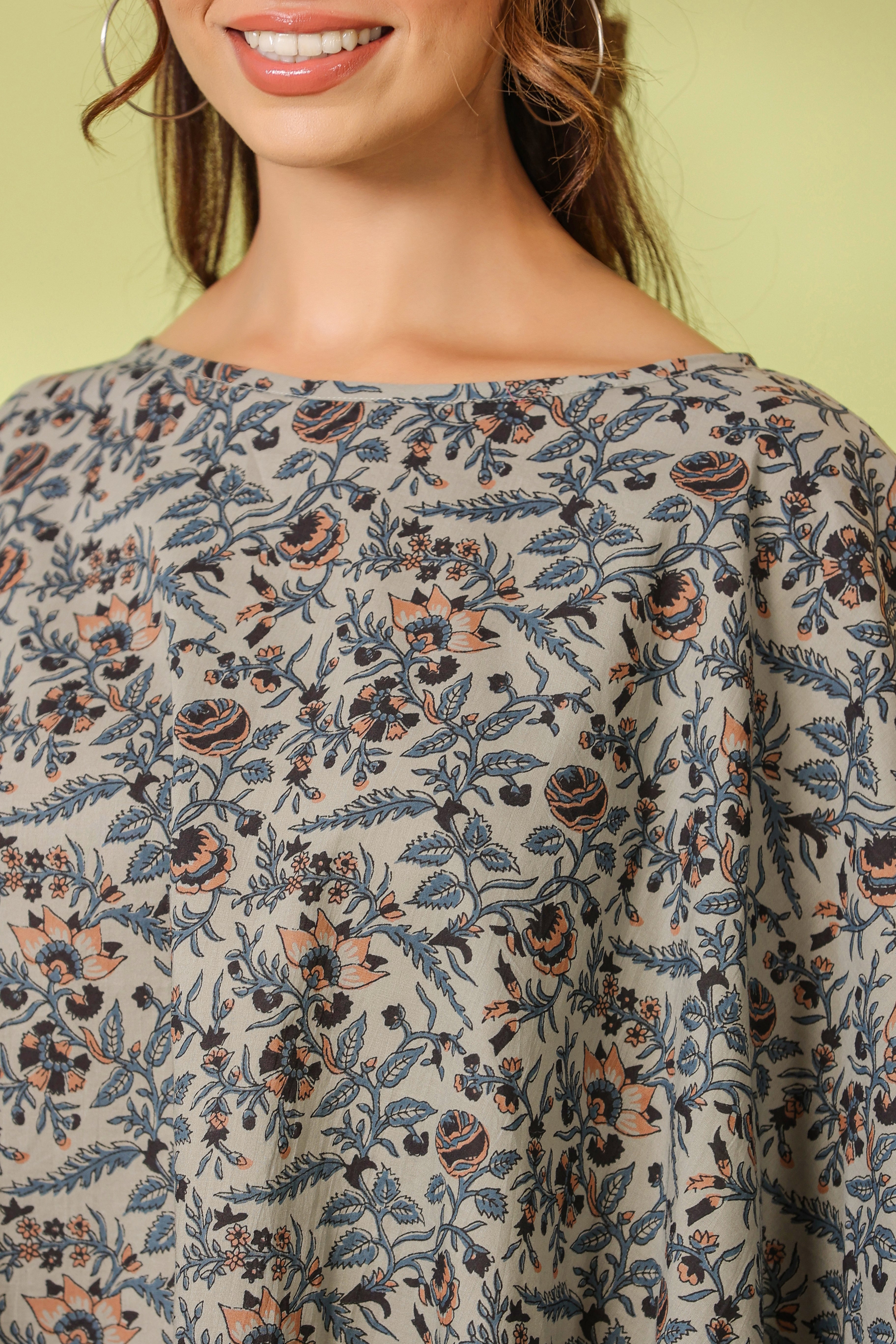Cloud Grey Jaal Cotton Nursing Cover (One-Size)