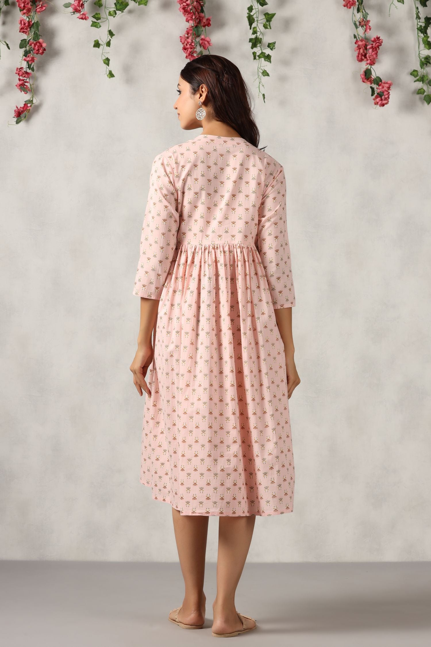 Soft Berry Cotton Maternity - Nursing Dress