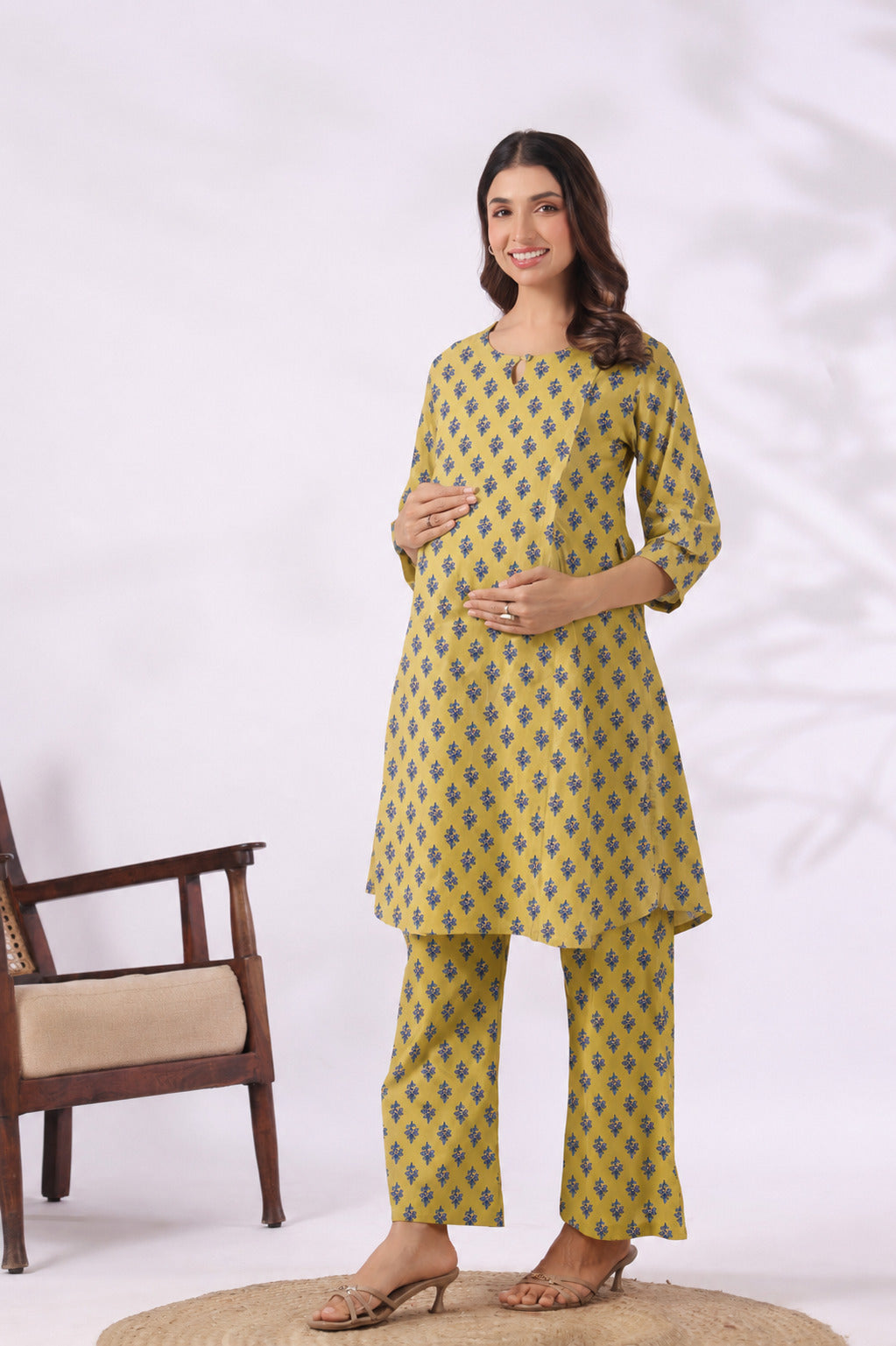 Sunehri Buti Cotton Maternity - Nursing Co-ord Set