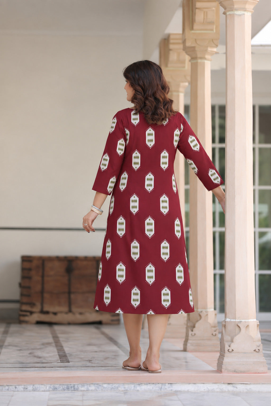 Ruby Ikat Cotton Maternity - Nursing Dress