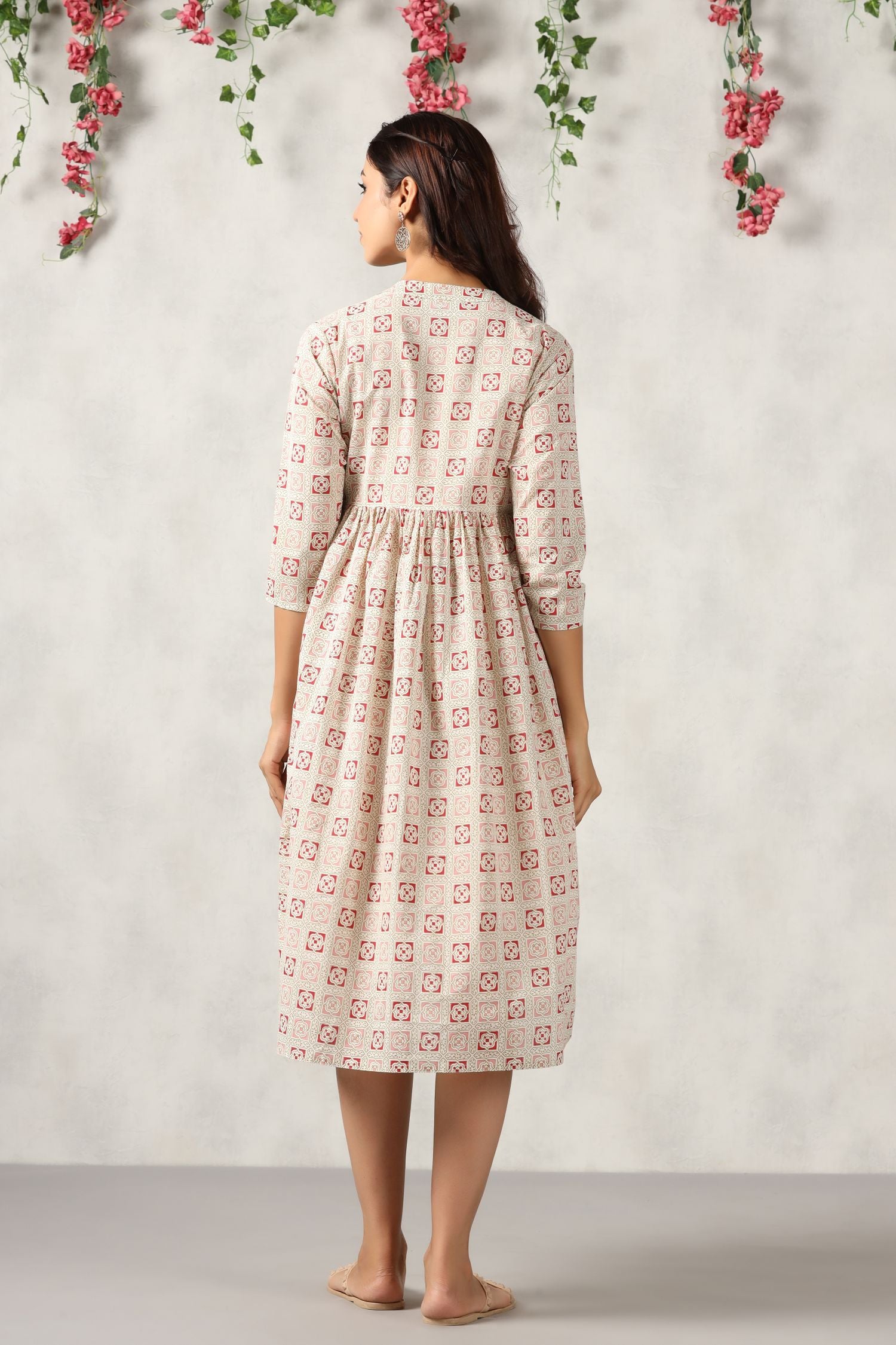 Baby Powder Cotton Maternity - Nursing Dress