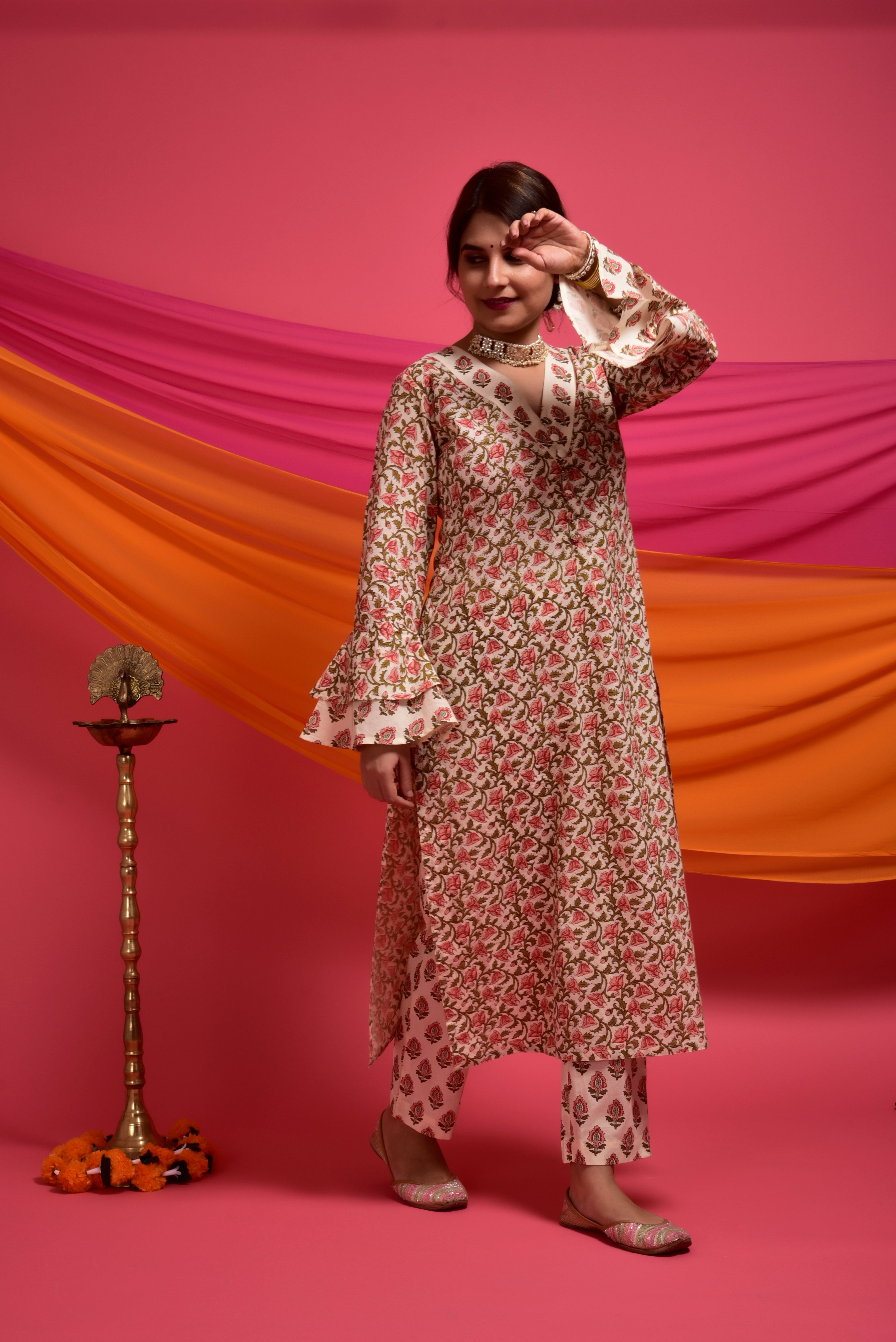 White Dove Jaal Cotton Suit