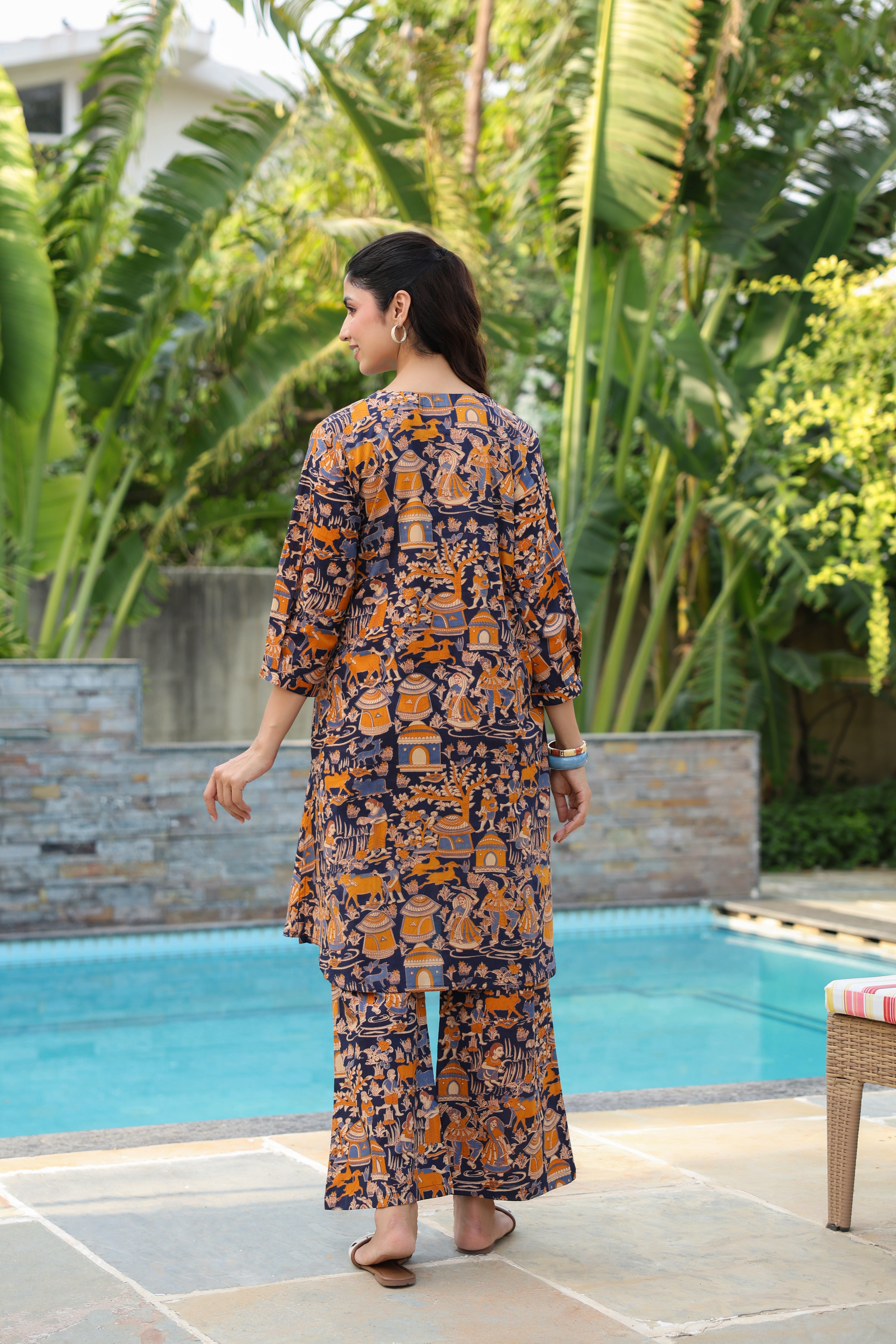 Vedic Village Cotton Maternity - Nursing Co-ord Set