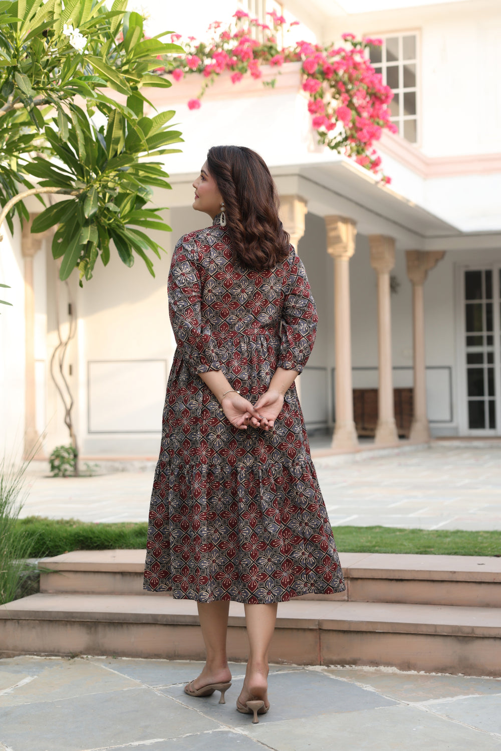 Ajrakh Weave Cotton Dress
