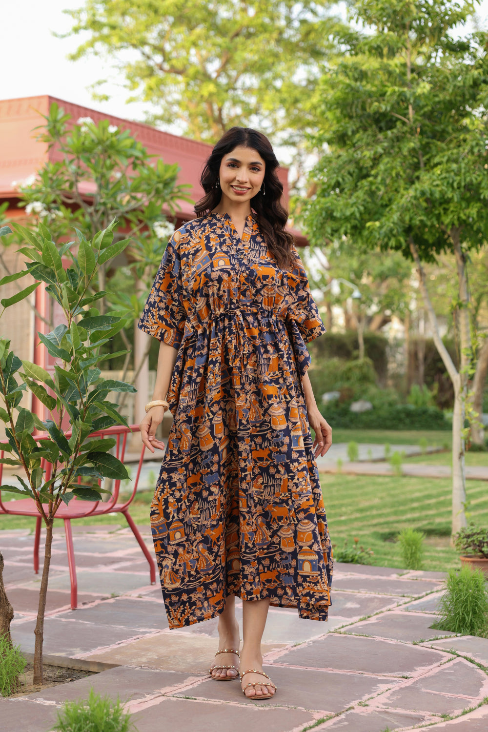 Vedic Village Cotton Kaftan ( One-Size )