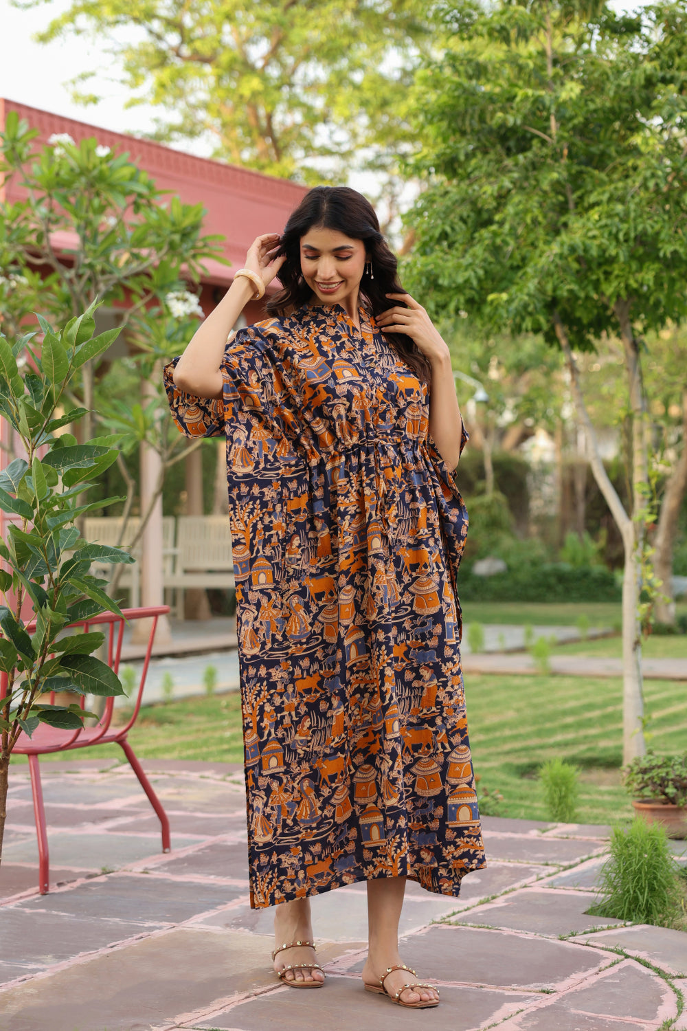 Vedic Village Cotton Kaftan ( One-Size )