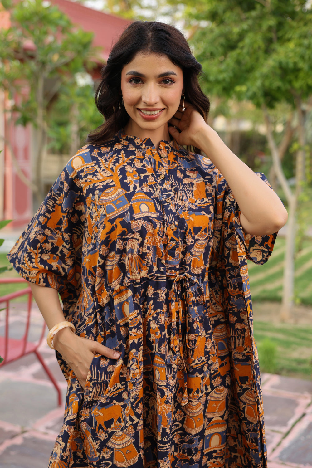Vedic Village Cotton Kaftan ( One-Size )