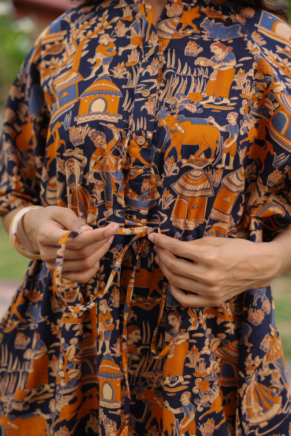 Vedic Village Cotton Kaftan ( One-Size )