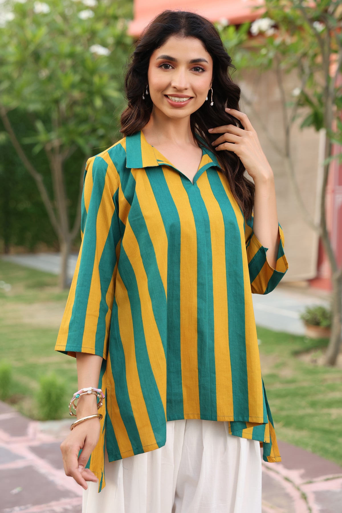 Prism Stripe Cotton Top
