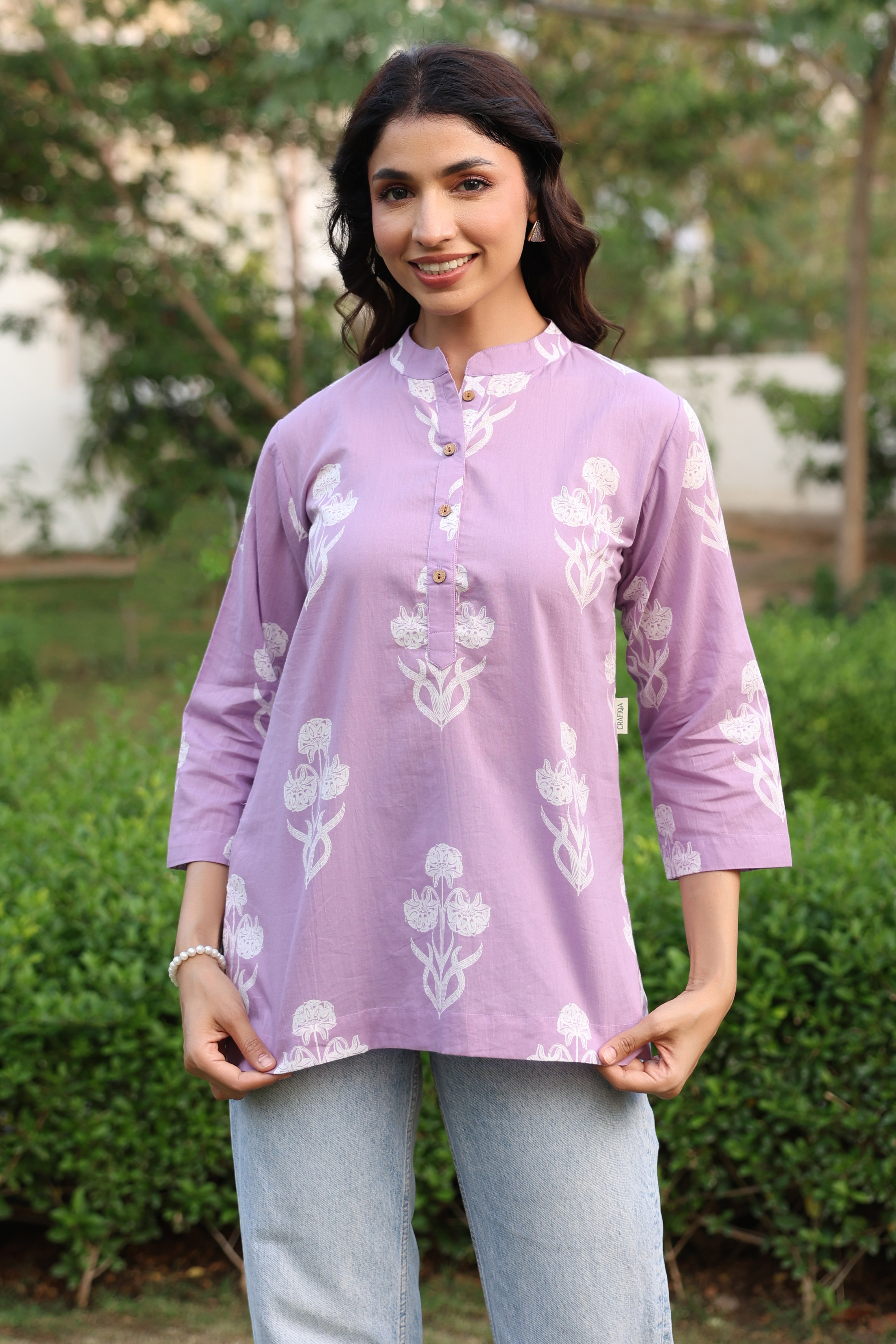 Lavender Dream Boota Cotton Top