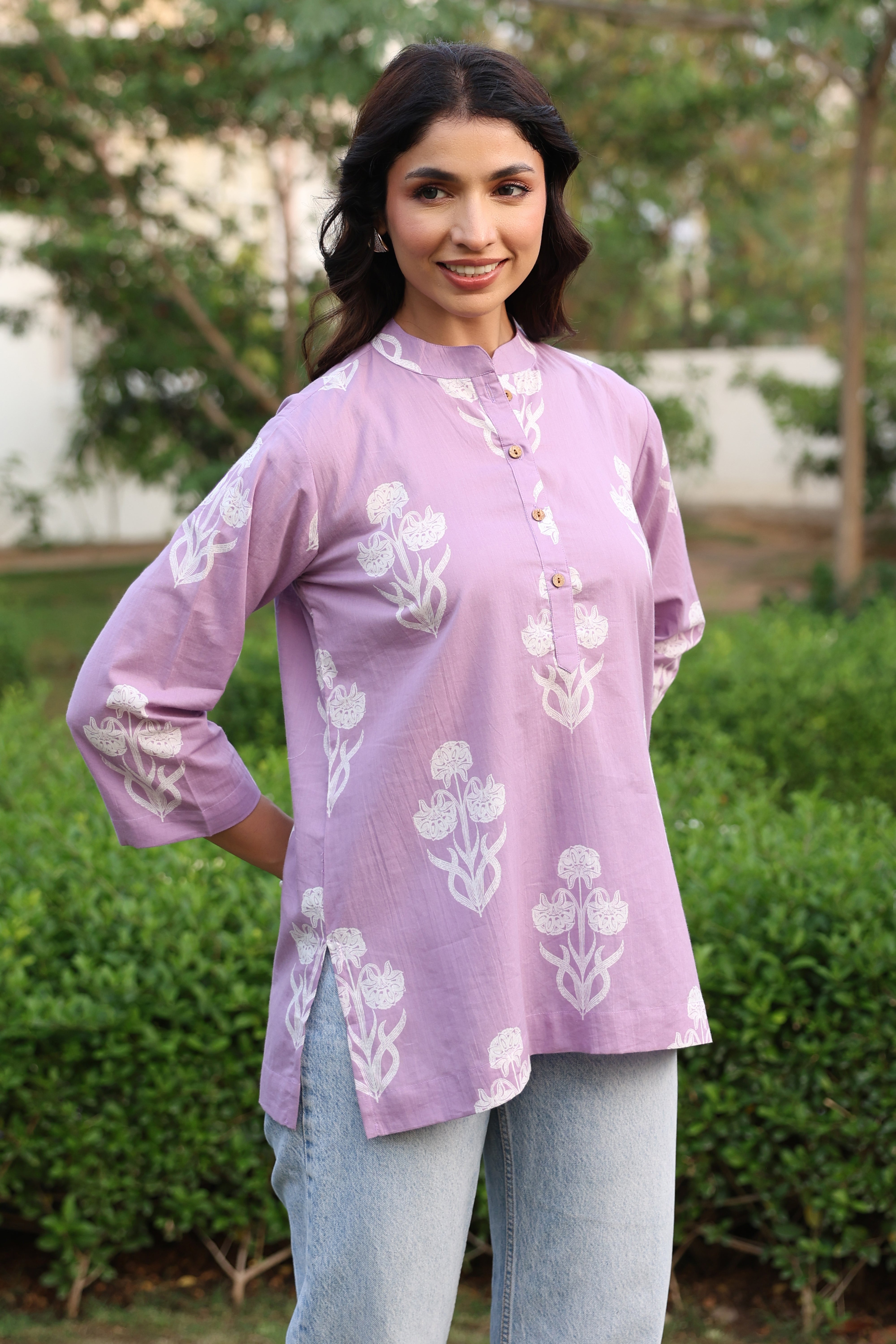 Lavender Dream Boota Cotton Top