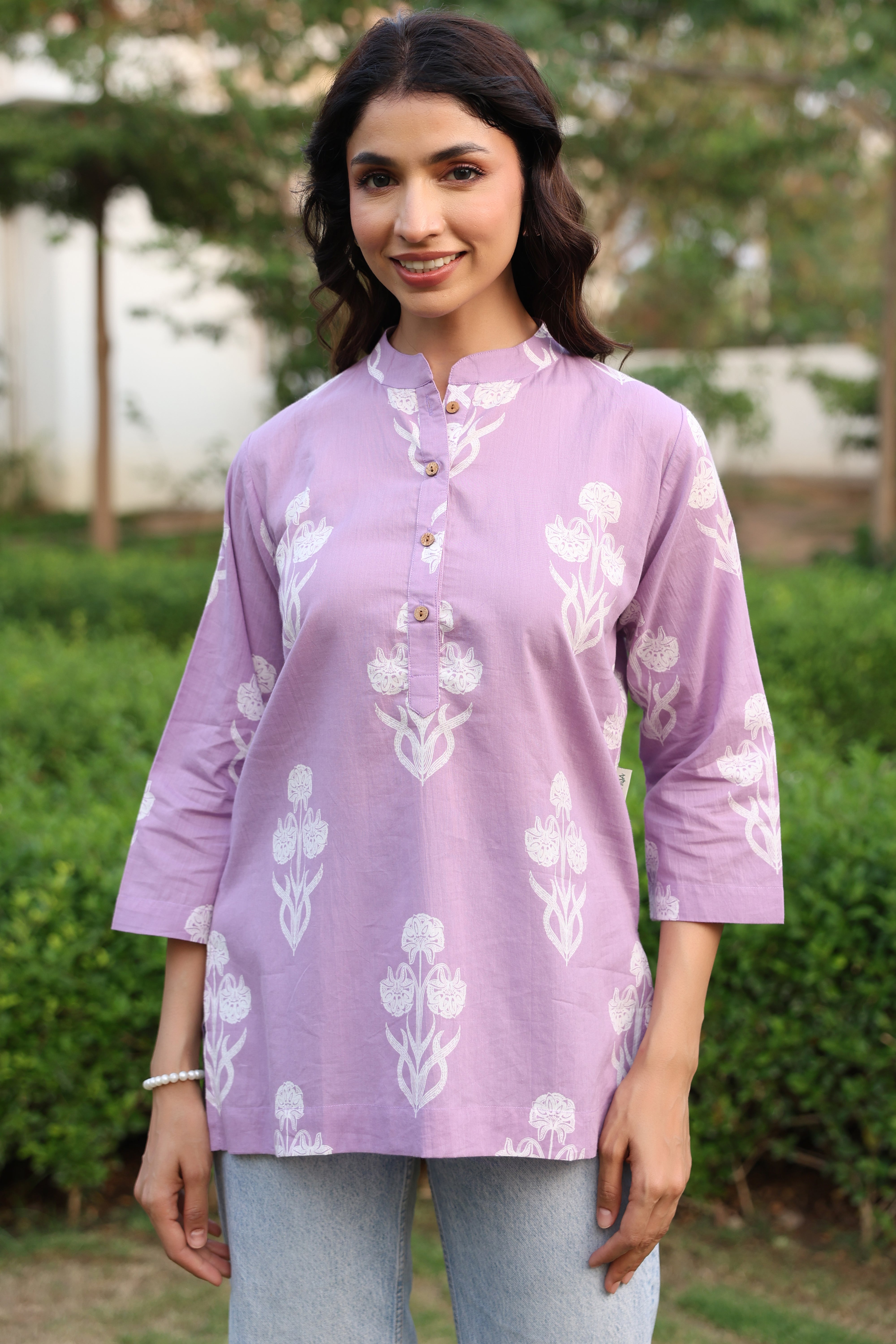 Lavender Dream Boota Cotton Top