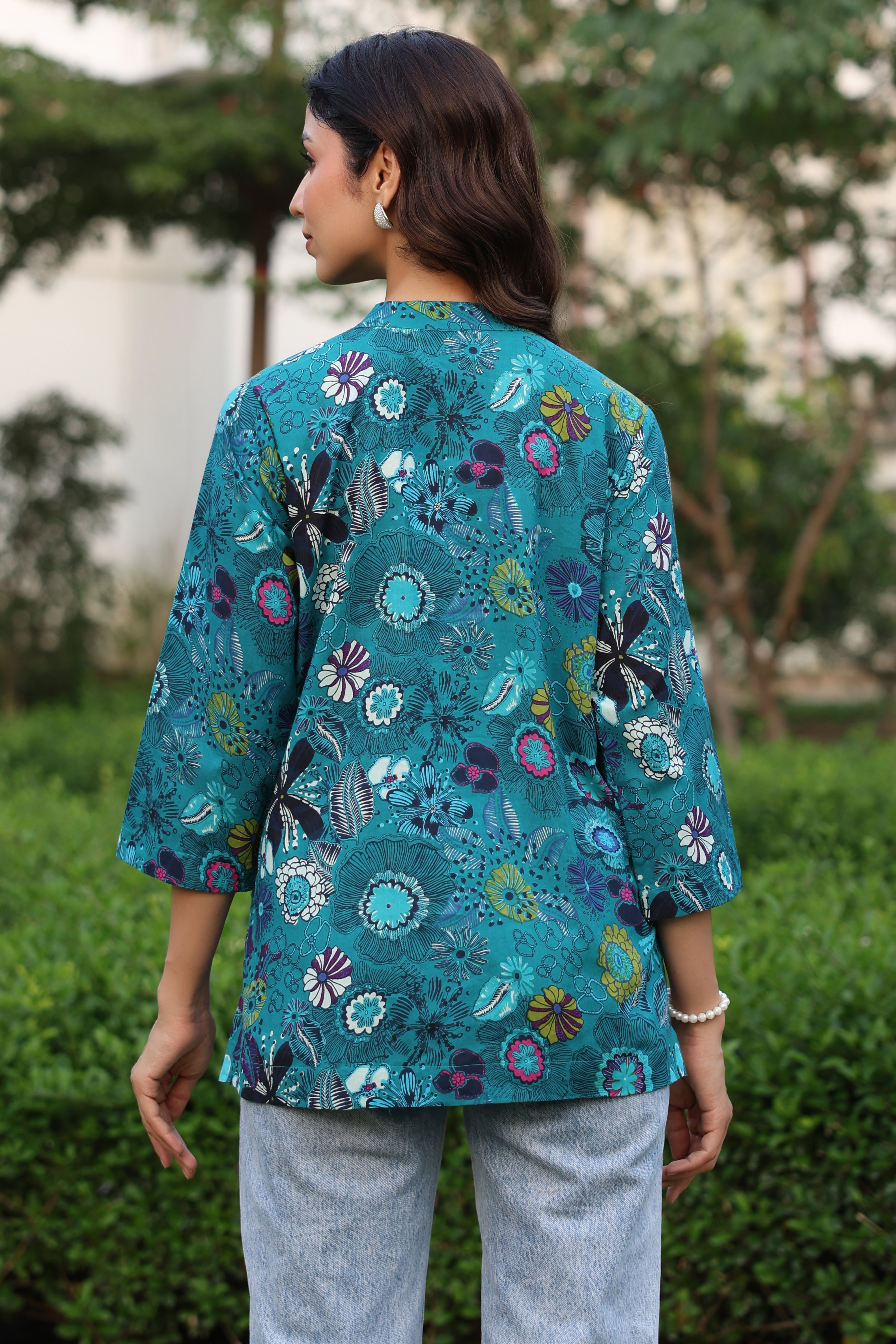 Teal Paradise Cotton Top